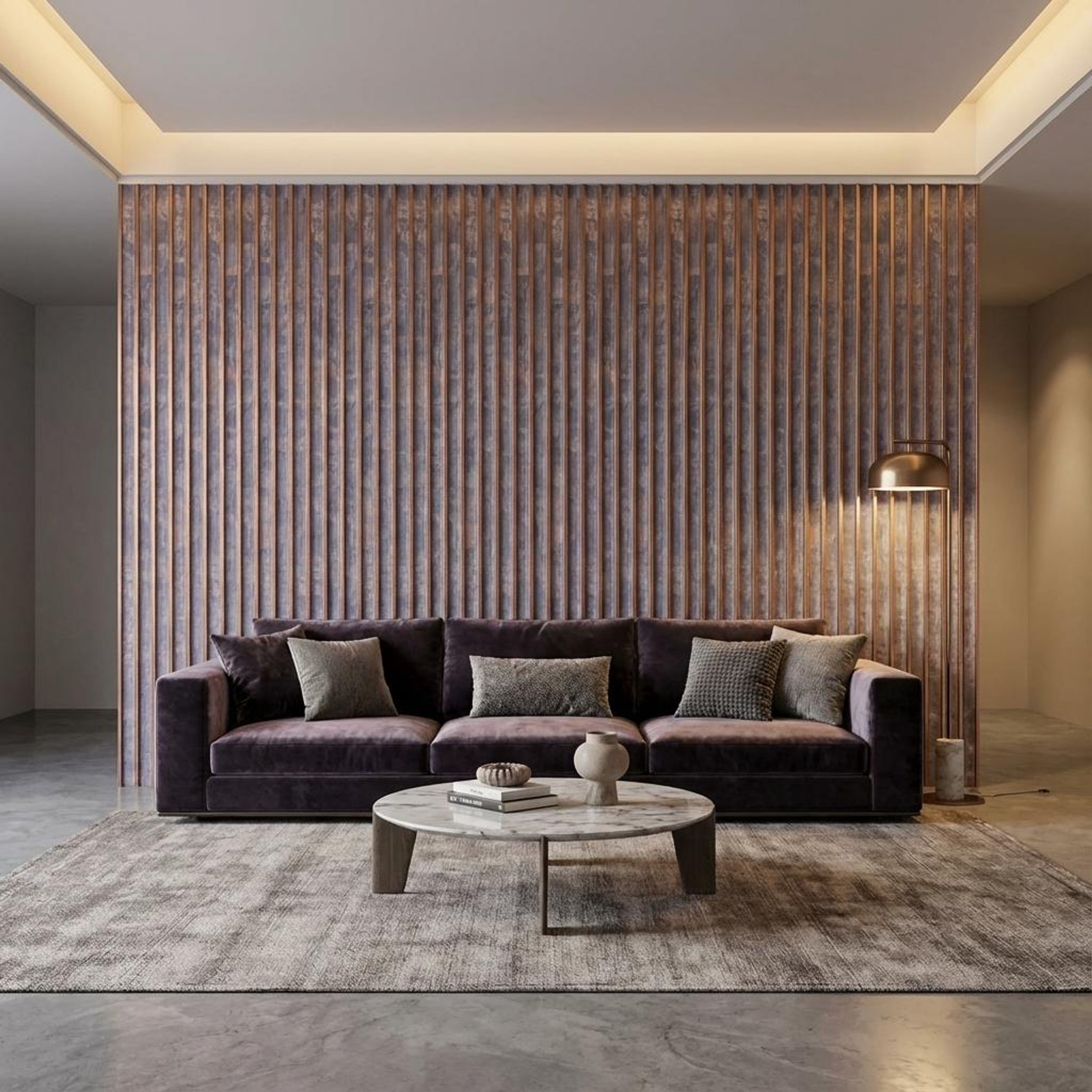 Urban Stone Brown Recycled PP Panels | 8 x 0.8 Ft, 10 mm