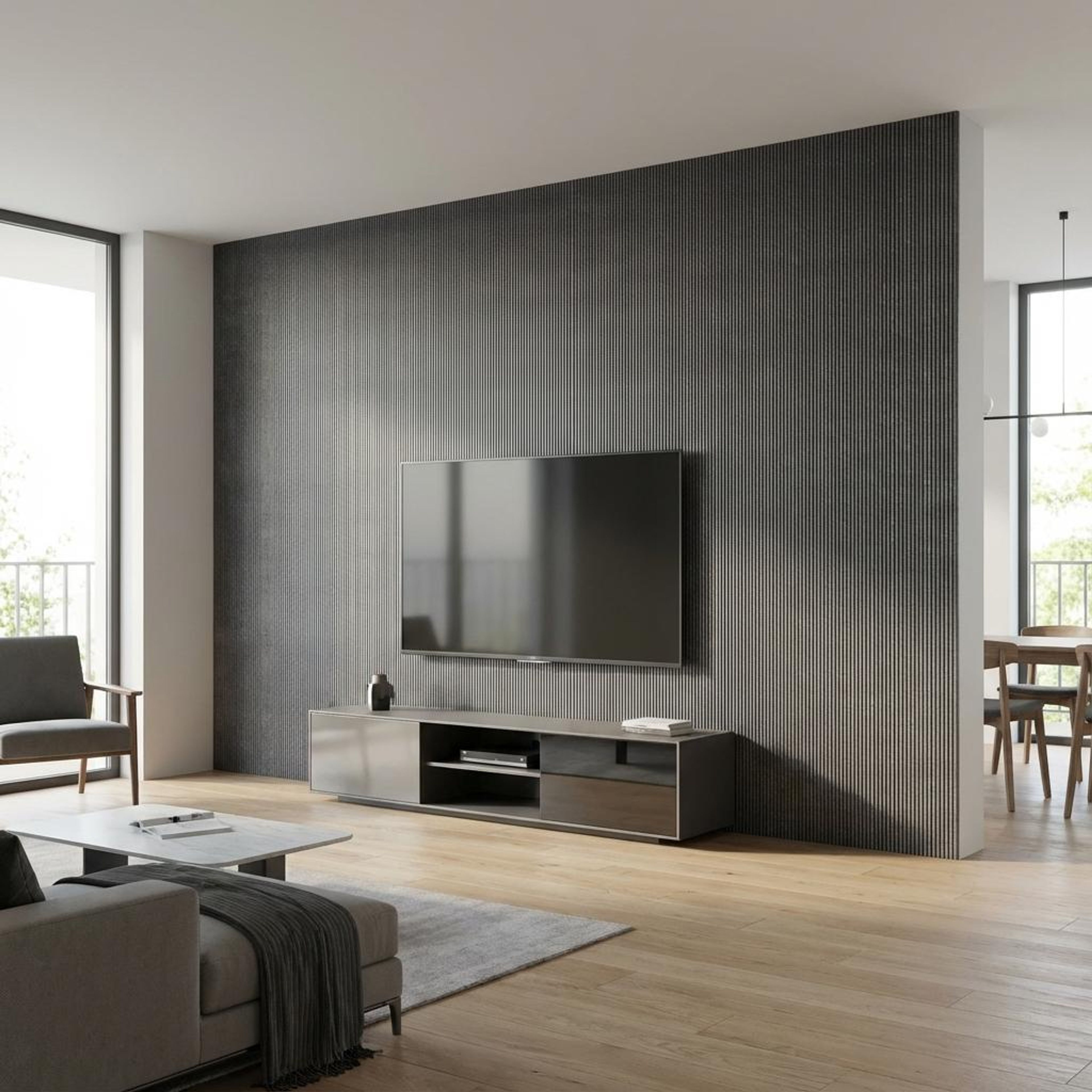 Sora Drift Multi-colour Polystyrene Panels | 8 x 0.8 Ft, 4 mm