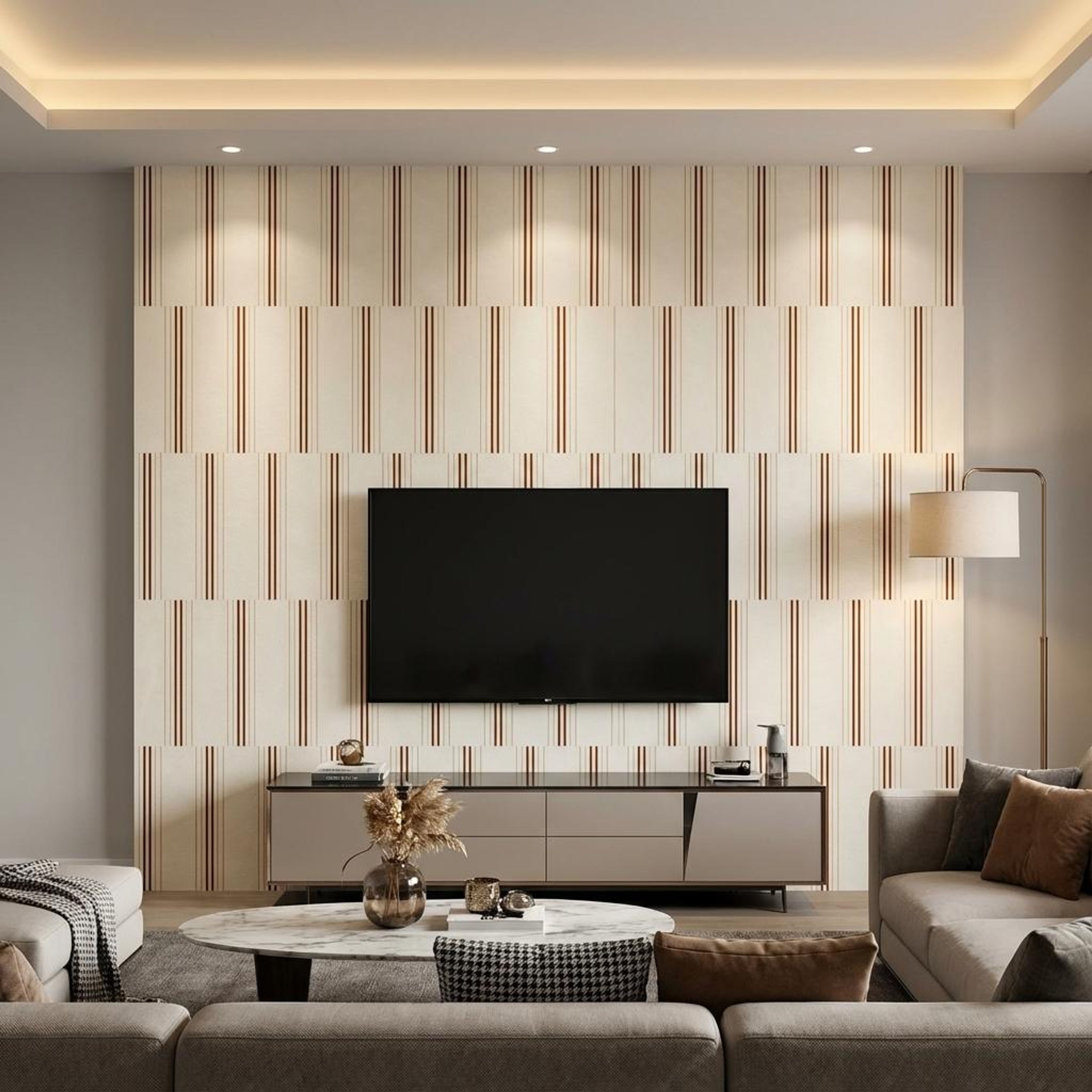 Flint Luxe Multi-colour PVC Panels | 8 x 2 Ft, 4 4 mm