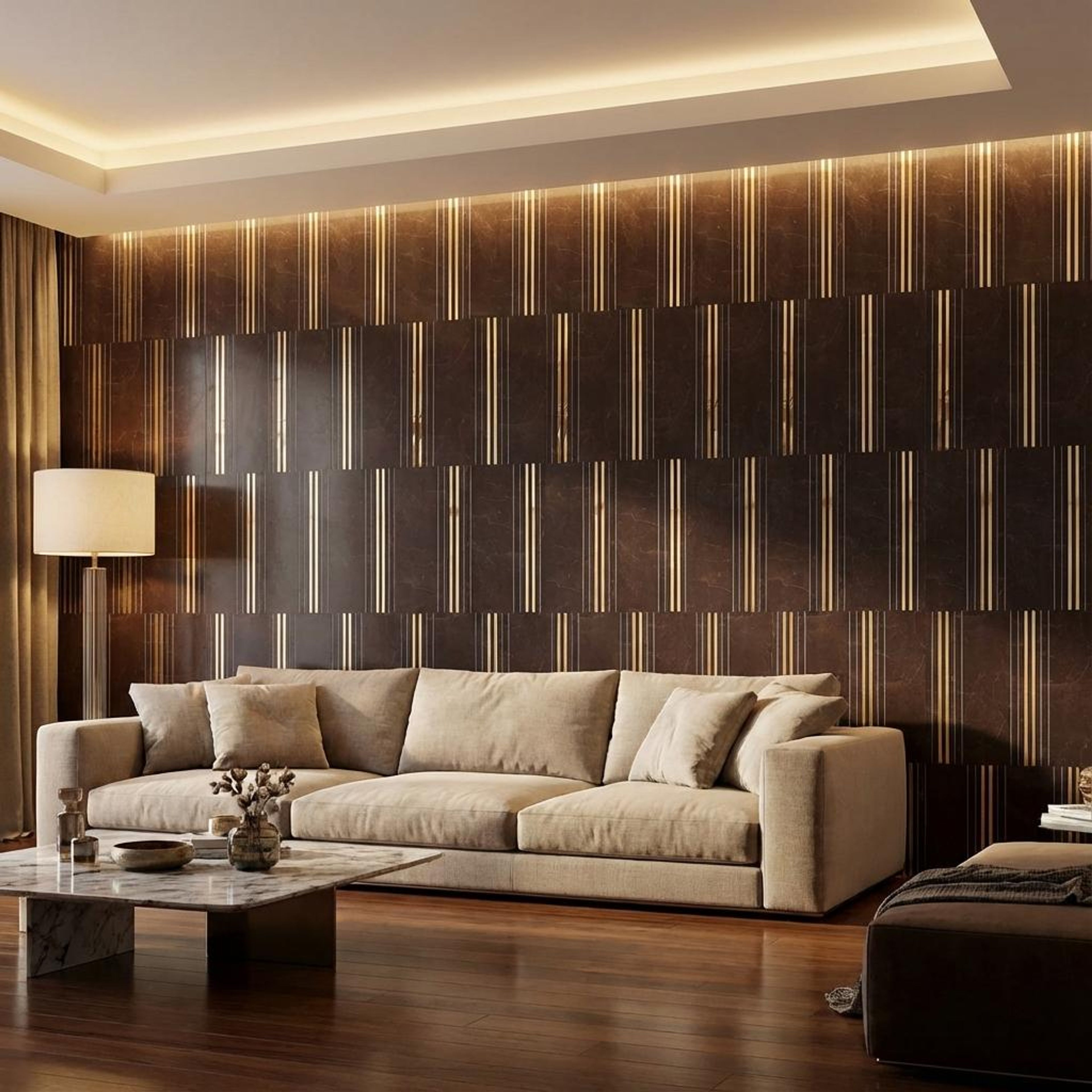 Pure Weave Multi-colour PVC Panels | 8 x 2 Ft, 4 mm