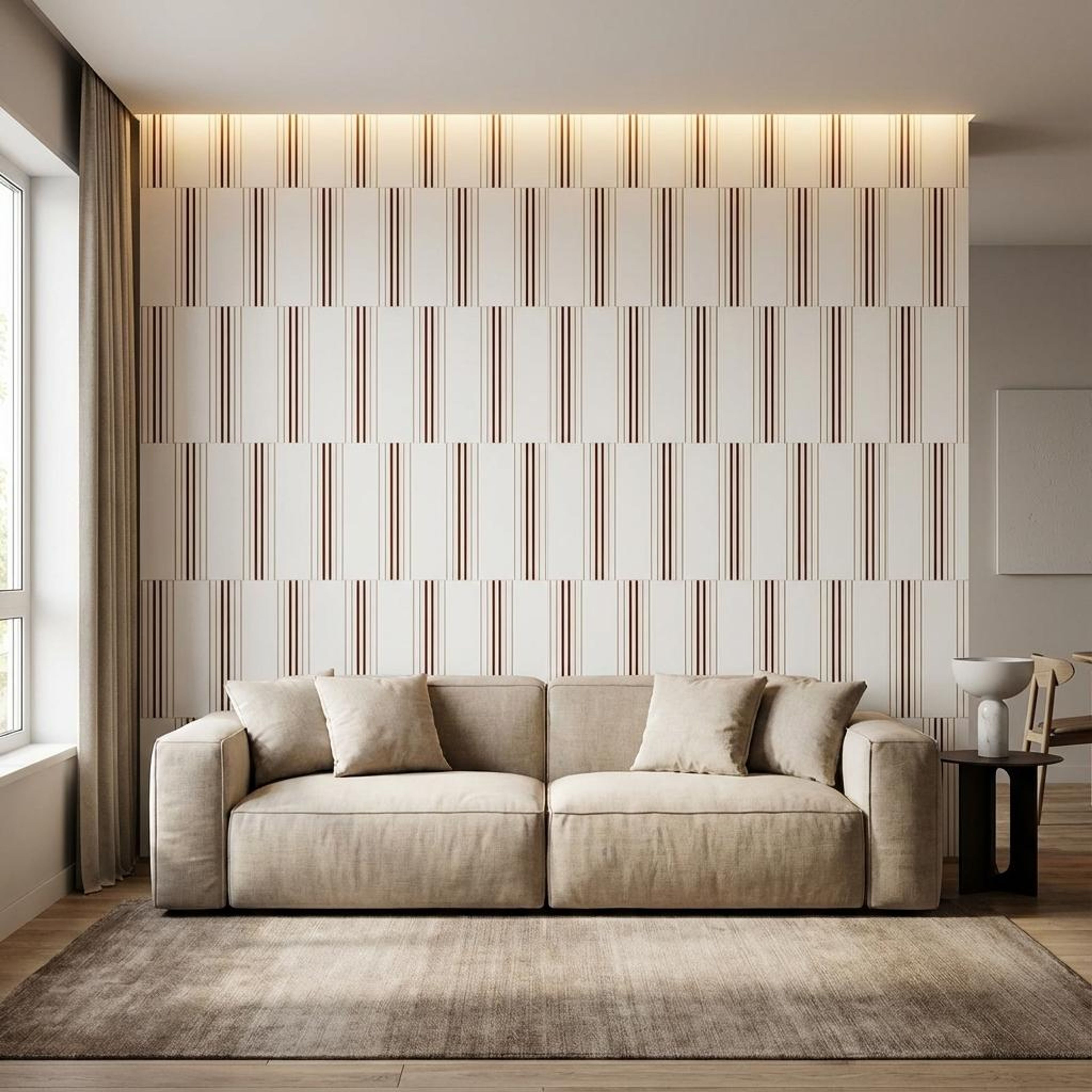 Sora Weave Multi-colour PVC Panels | 8 x 2 Ft, 4 4 mm