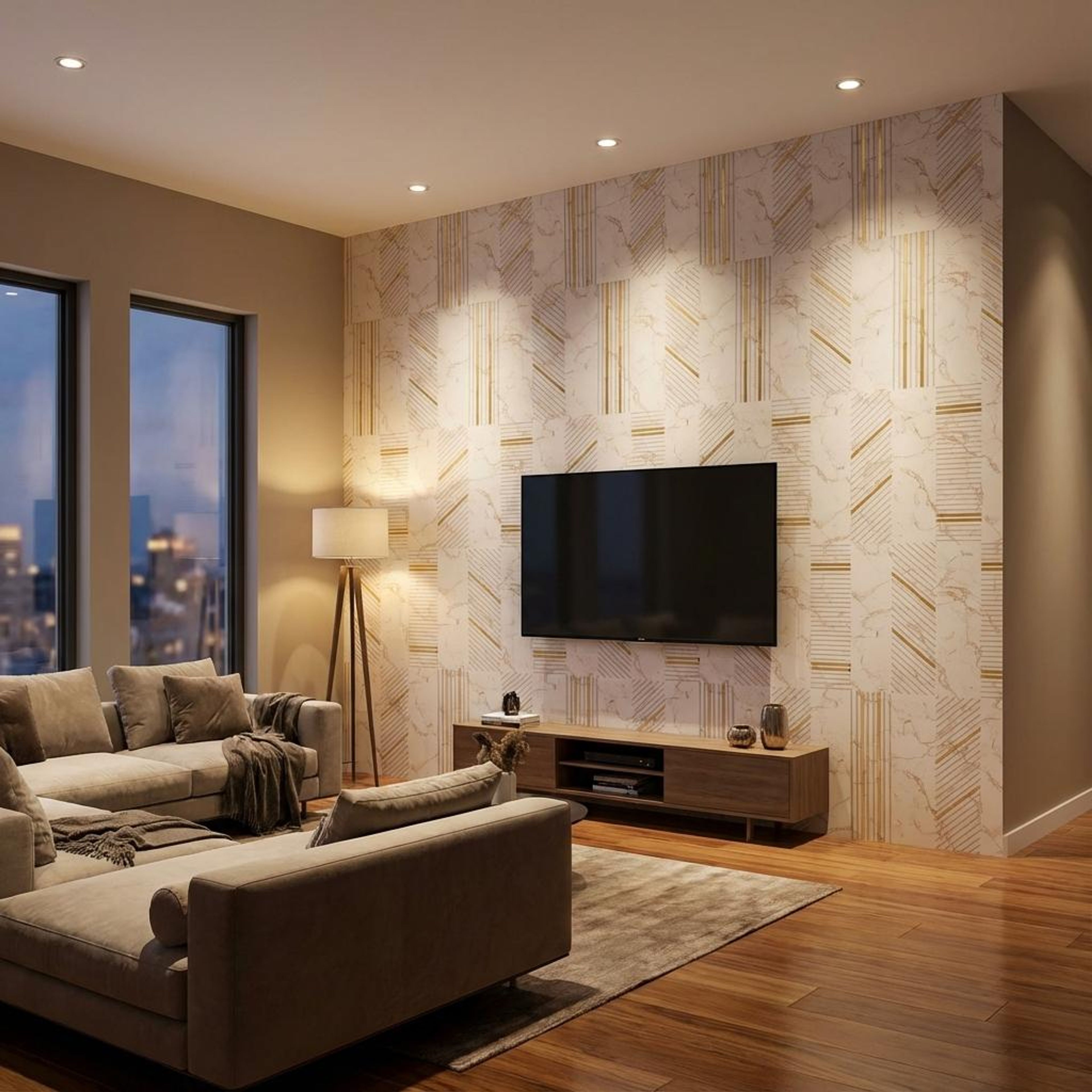 Sora Creek Multi-colour PVC Panels | 8 x 2 Ft, 4 4 mm