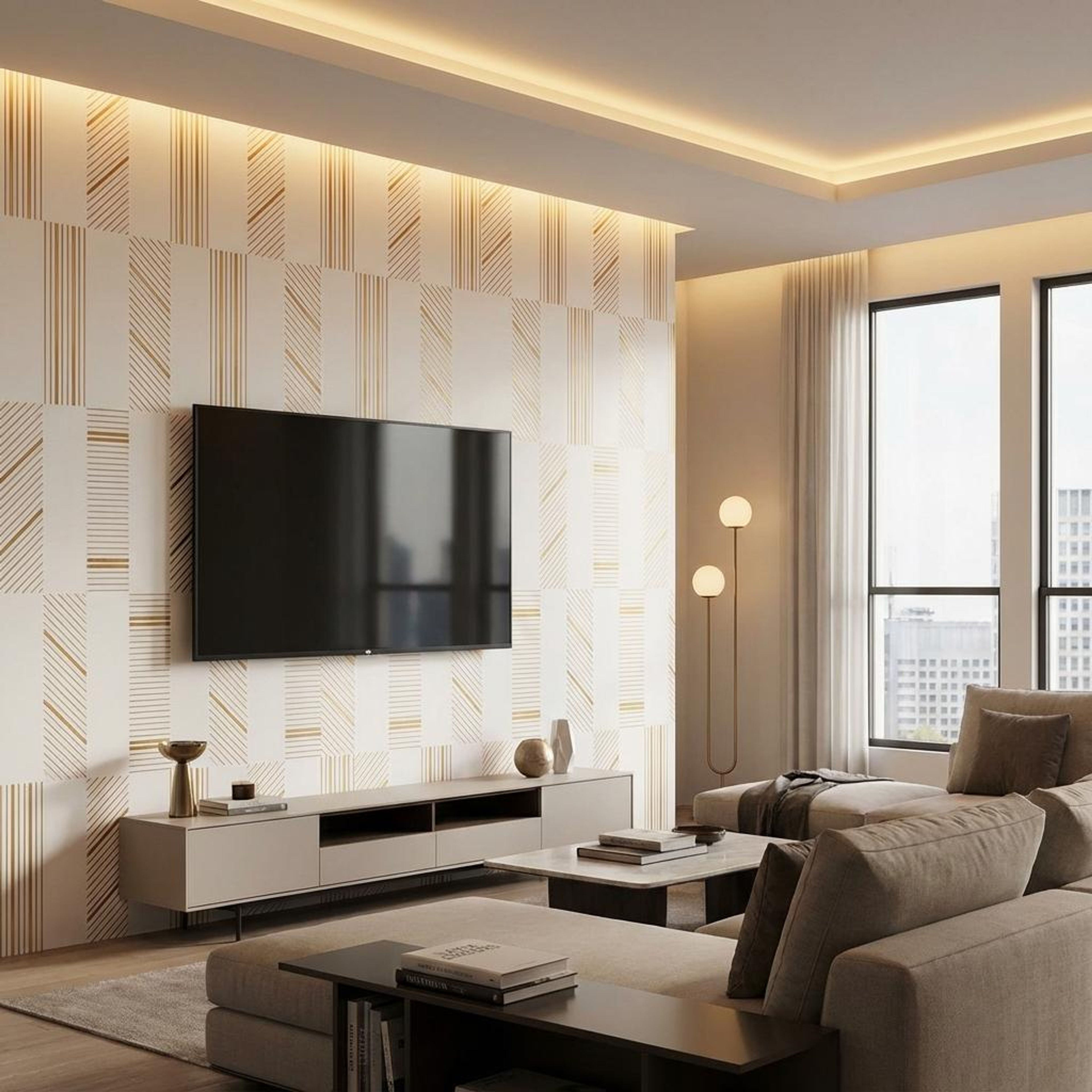 Flint Blend Multi-colour PVC Panels | 8 x 2 Ft, 4 4 mm