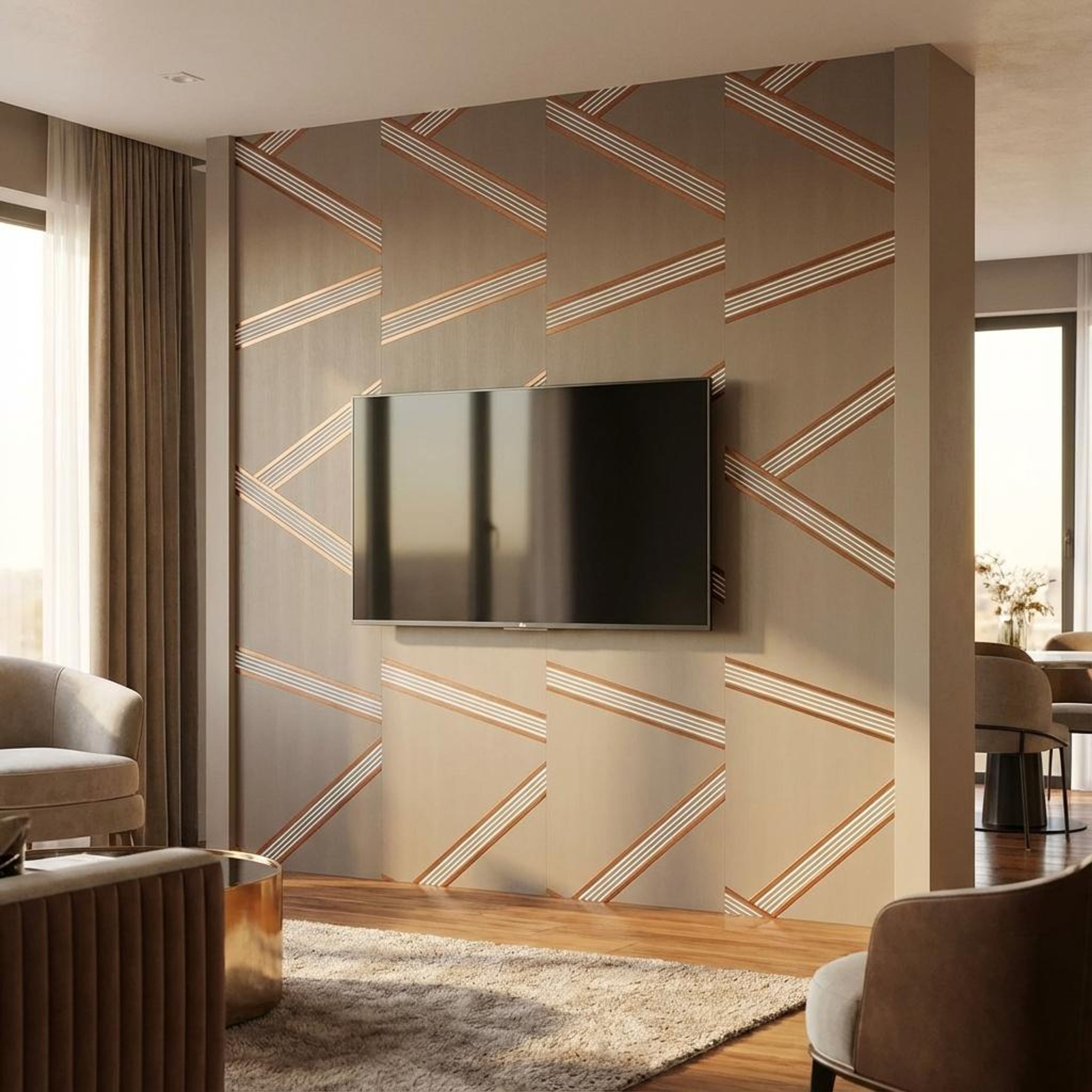 Terra Touch Multi-colour PVC Panels | 8 x 2 Ft, 4 mm