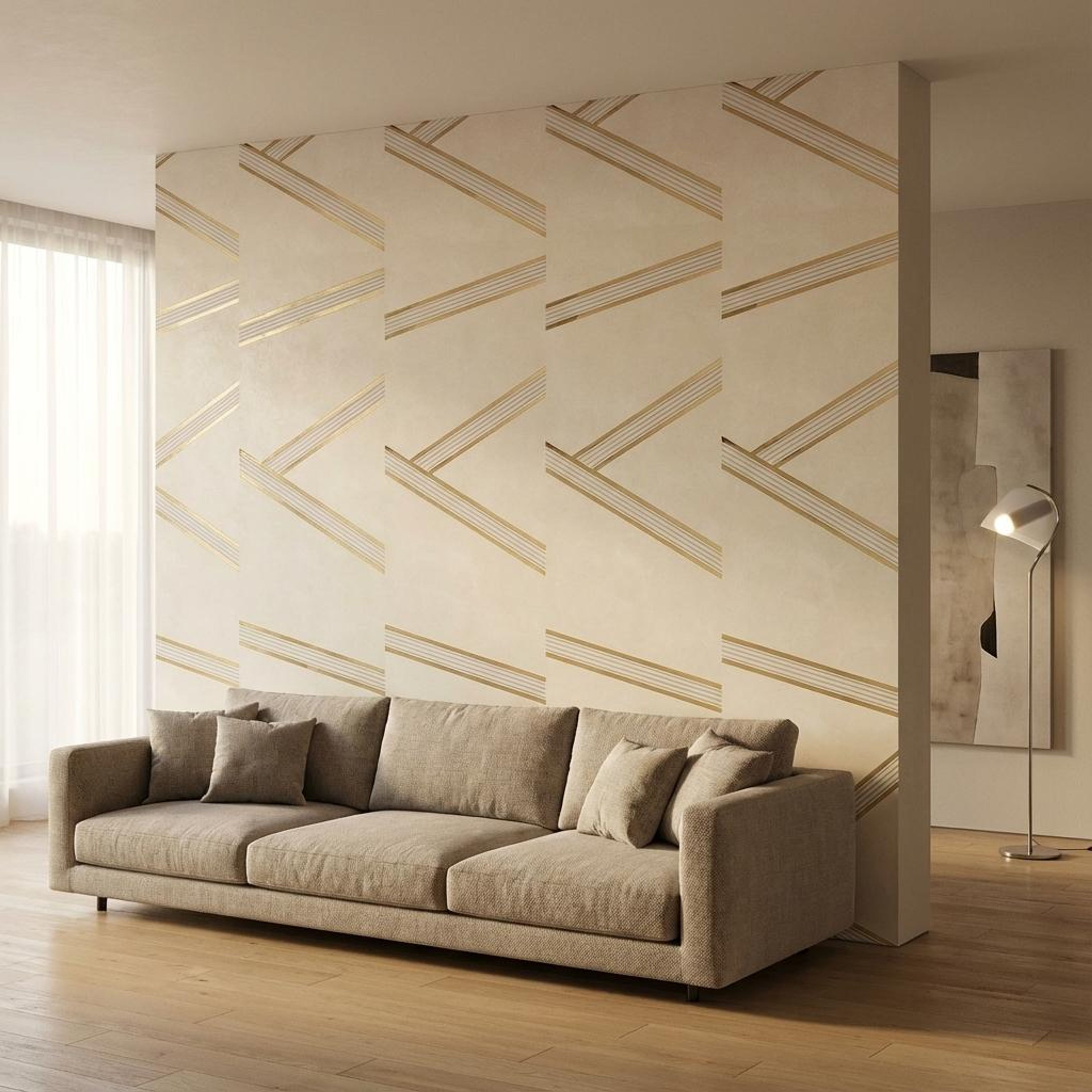 Flint Wave Multi-colour PVC Panels | 8 x 2 Ft, 4 4 mm