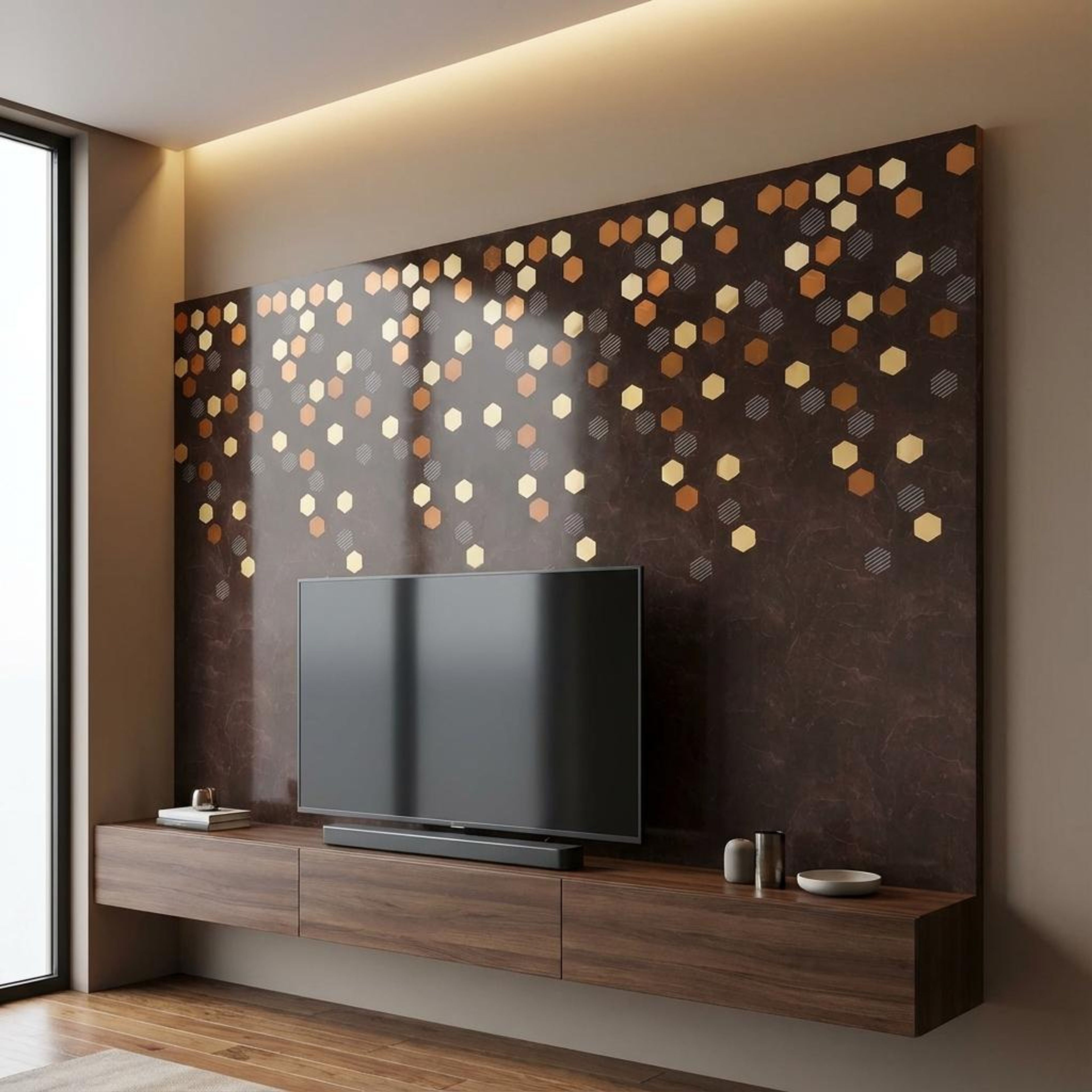 Flint Touch Multi-colour PVC Panels | 8 x 2 Ft, 4 mm