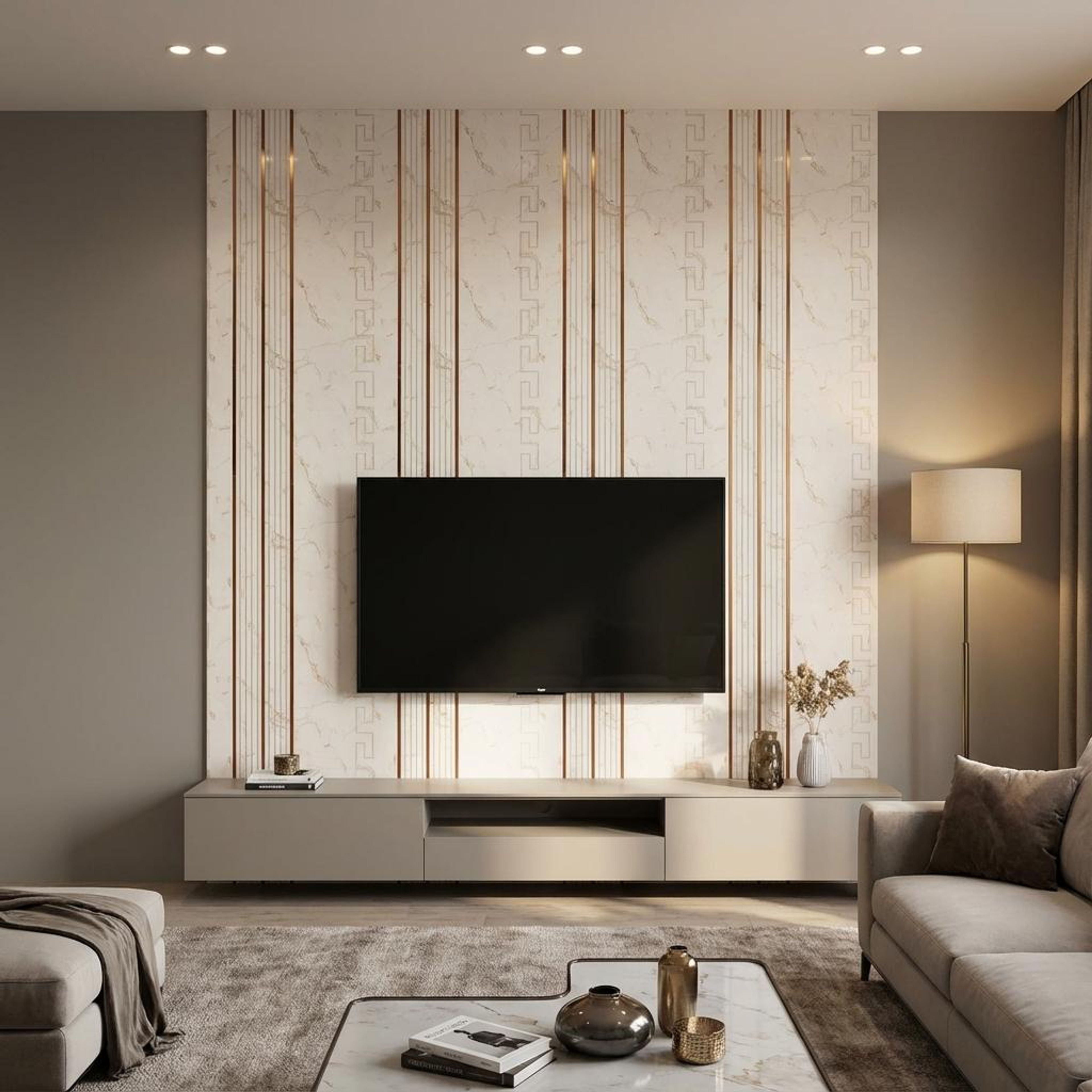 Aero Stone Multi-colour PVC Panels | 8 x 2 Ft, 4 4 mm