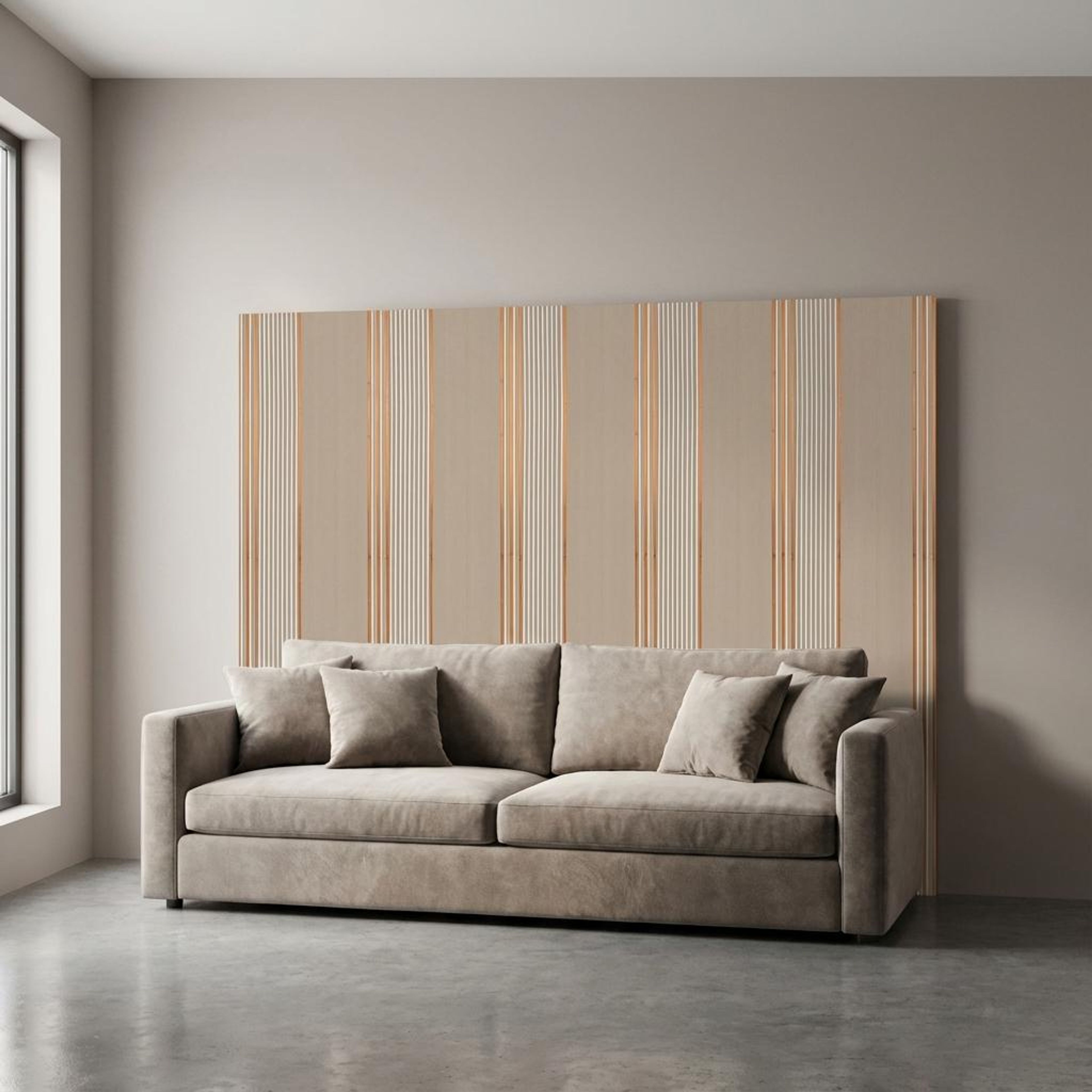 Umber Stone Golden cream PVC Panels | 8 x 2 Ft, 4 mm