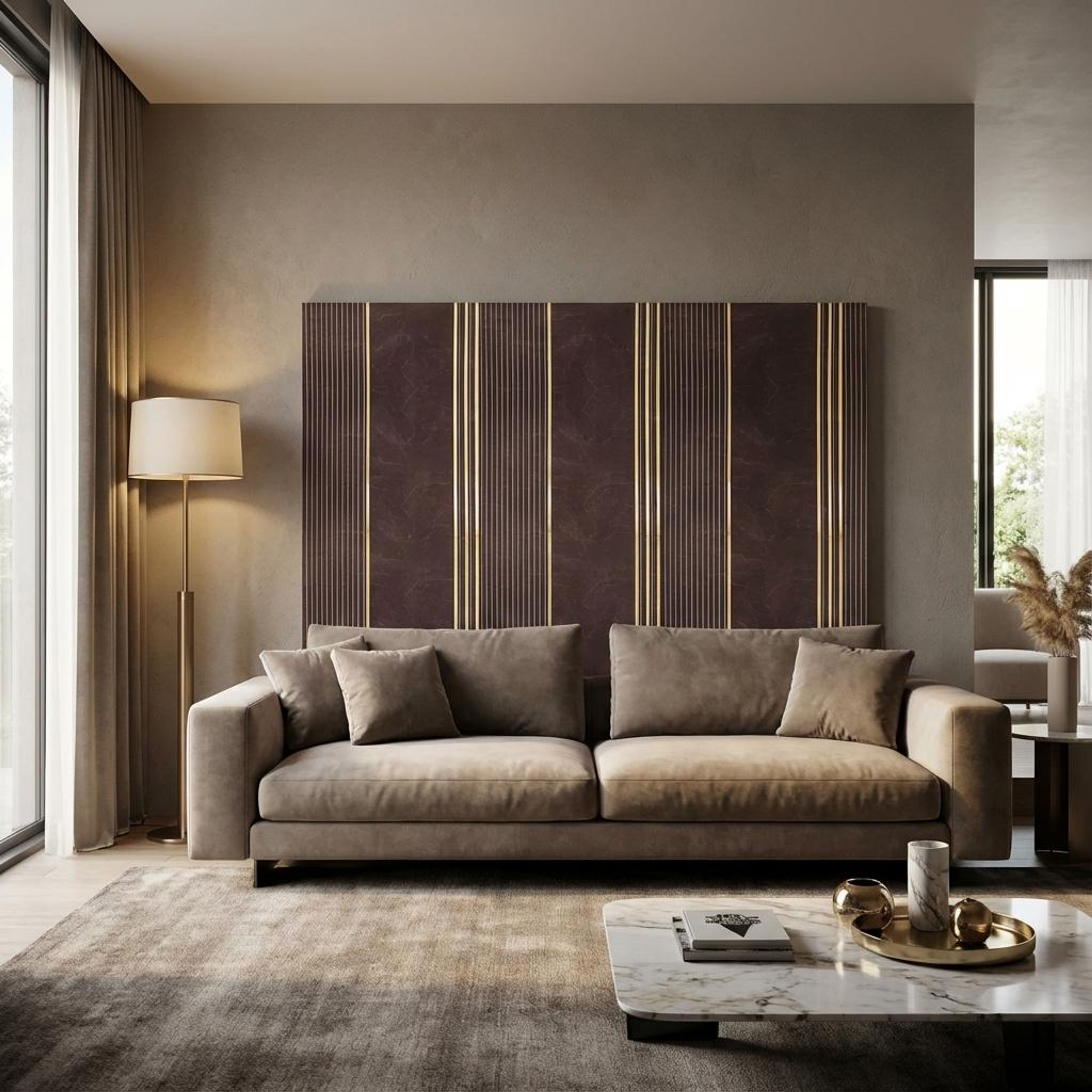 Silva Craft Golden-Brown PVC Panels | 8 x 2 Ft, 4 mm