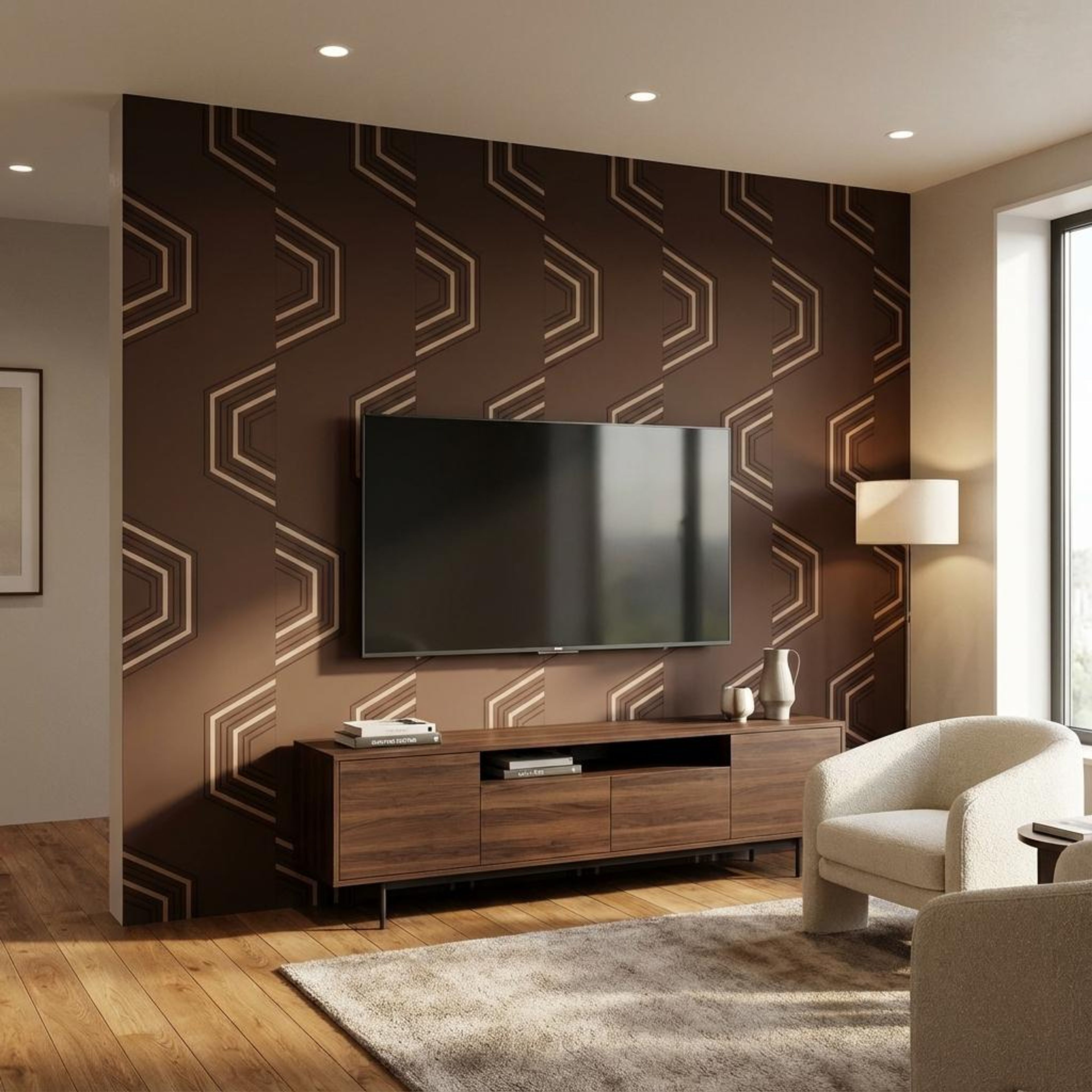 Umber Rise Multi-colour Engineered Wood Panels | 8 x 4 Ft, 6 mm