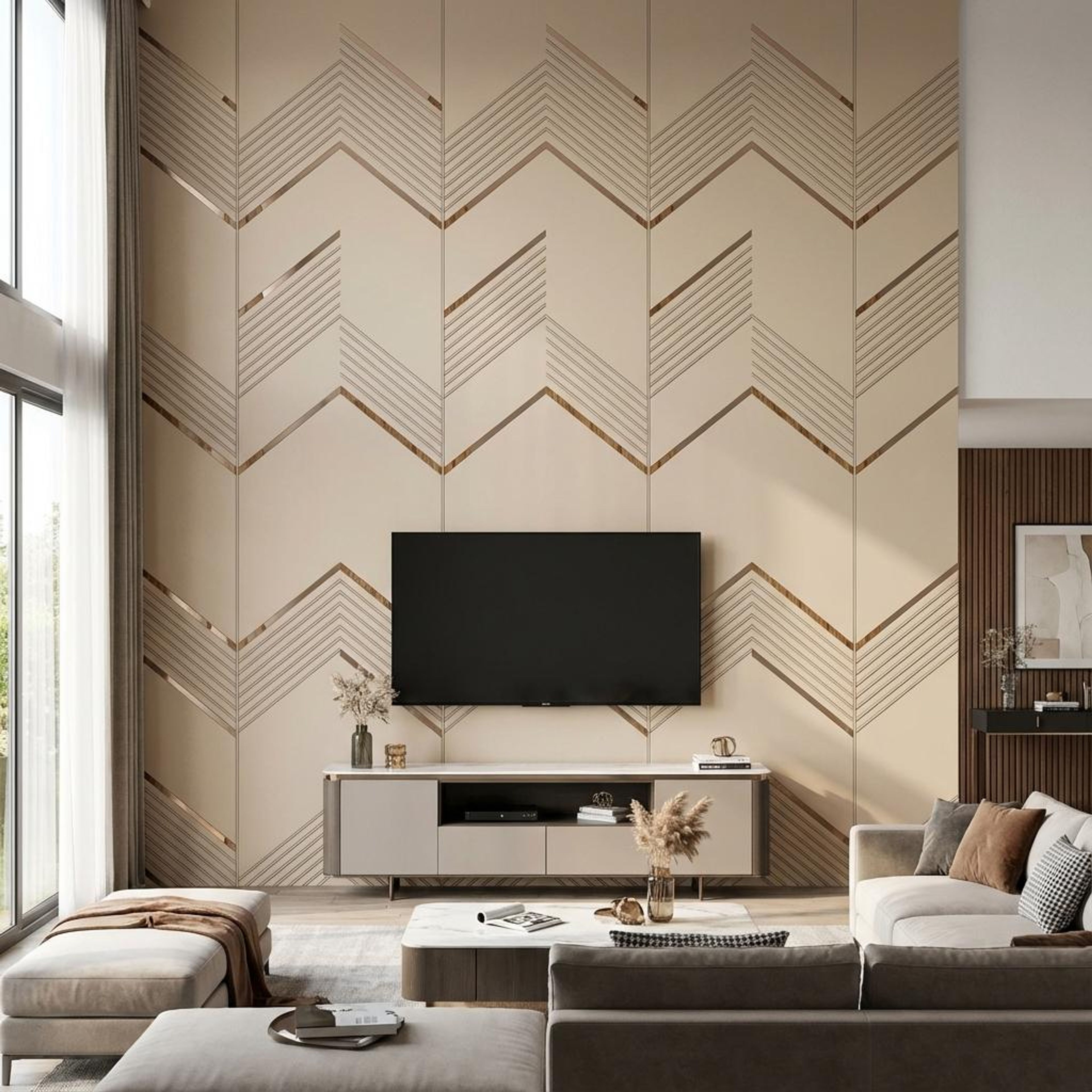 Pure Wave Multi-colour Engineered Wood Panels | 8 x 4 Ft, 6 mm