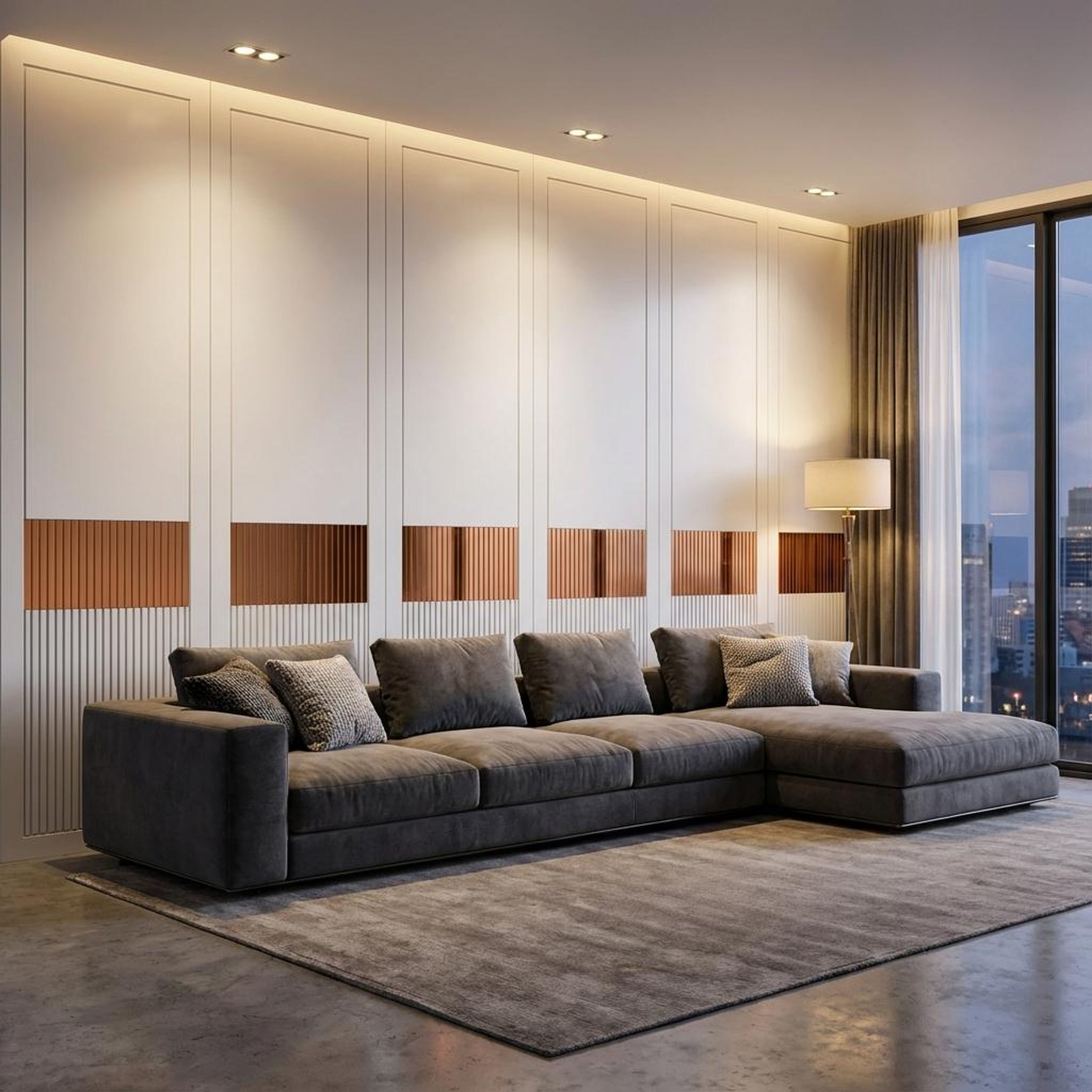 Terra Weave Multi-colour Engineered Wood Panels | 8 x 4 Ft, 6 mm