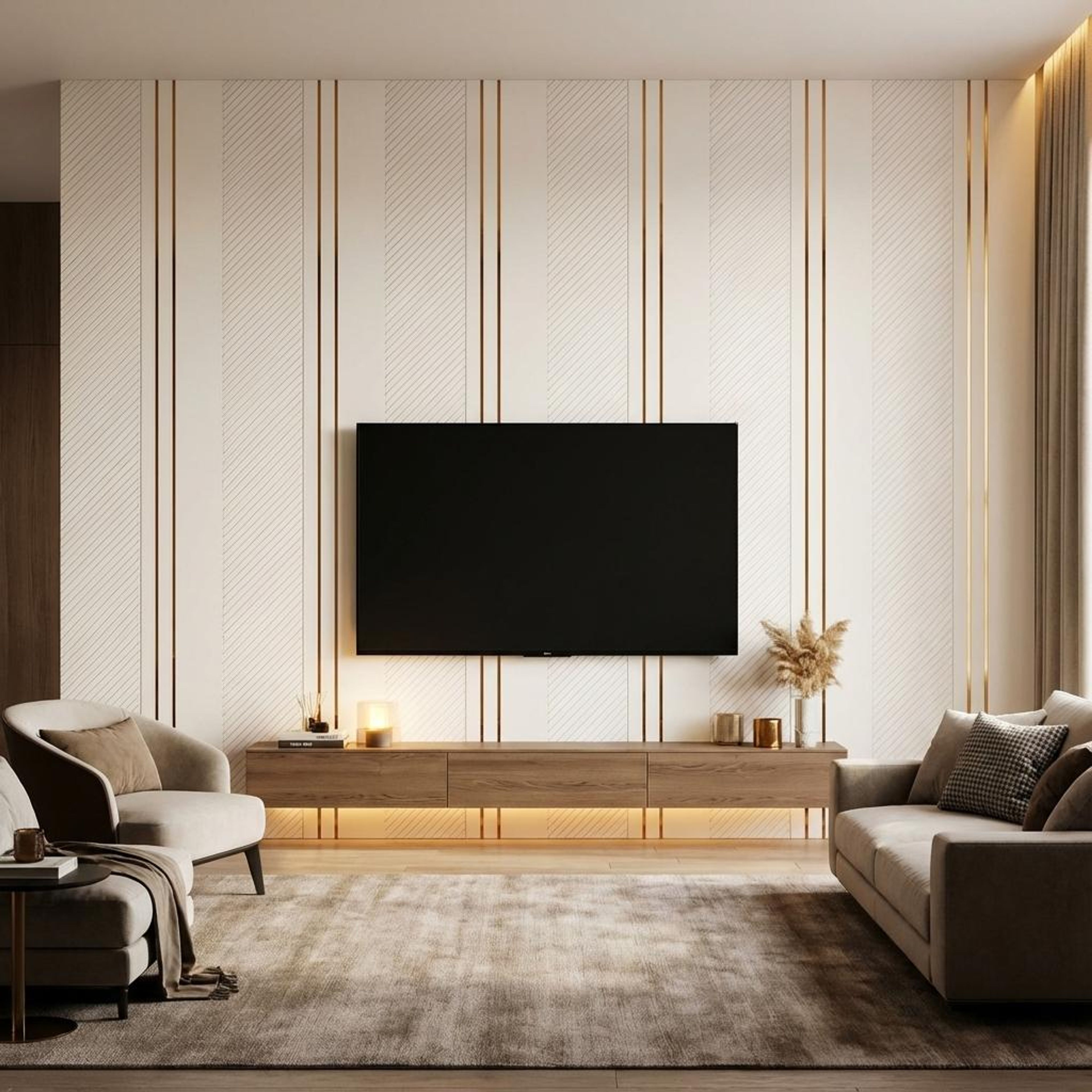 Lune Rise Multi-colour Engineered Wood Panels | 8 x 4 Ft, 6 mm