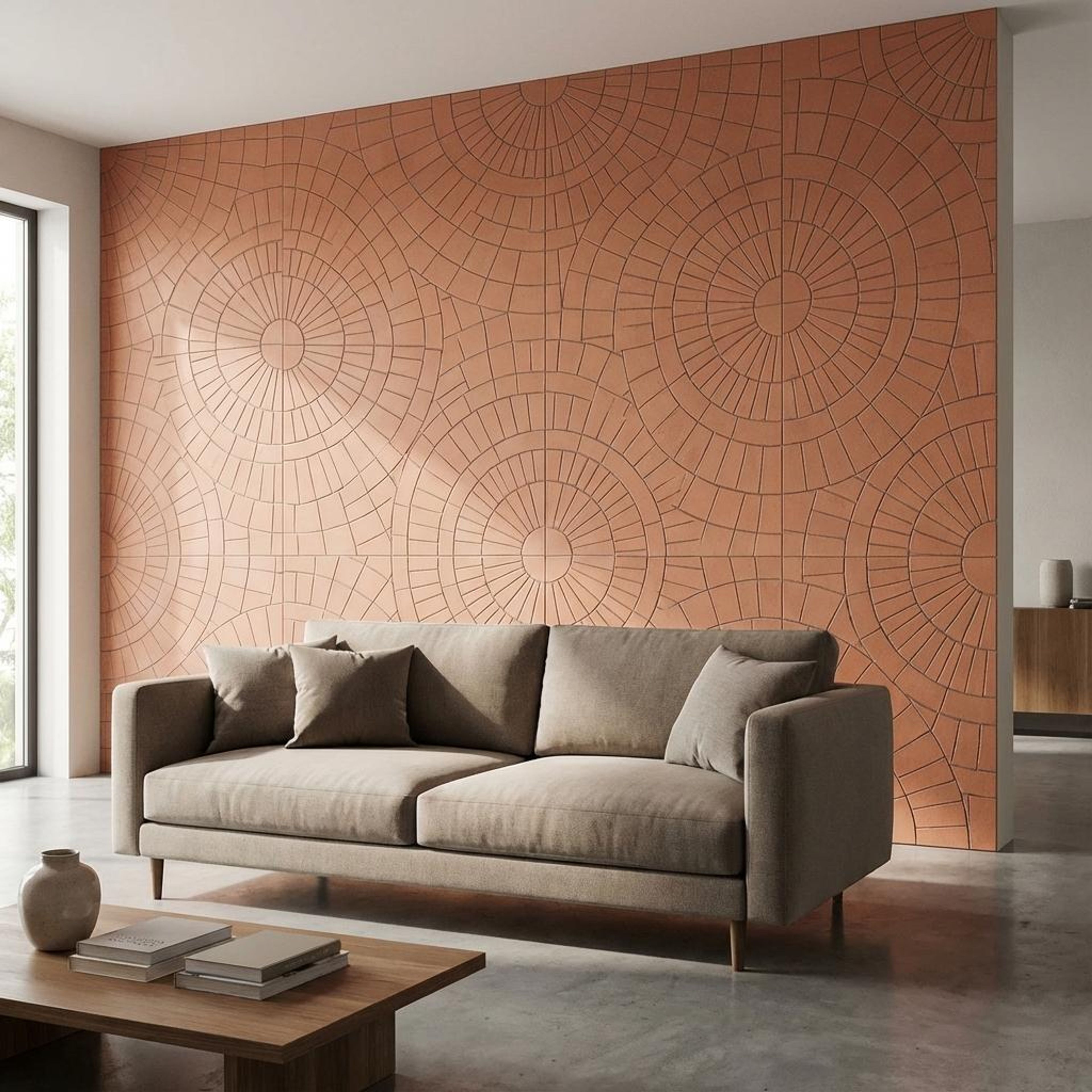 Noir Touch Pink beige Engineered Wood Panels | 8 x 4 Ft, 6 mm