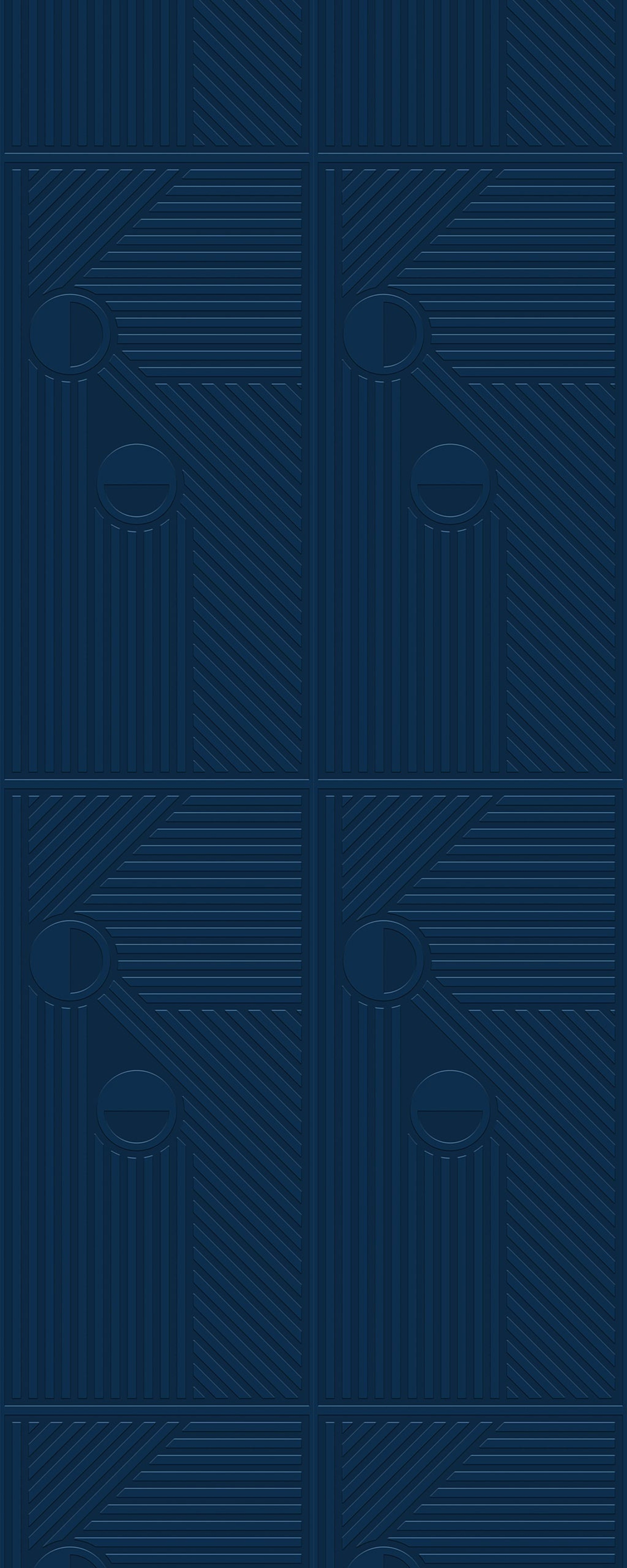 Mira Bloom Indigo blue Engineered Wood Panels | 8 x 4 Ft, 6 mm