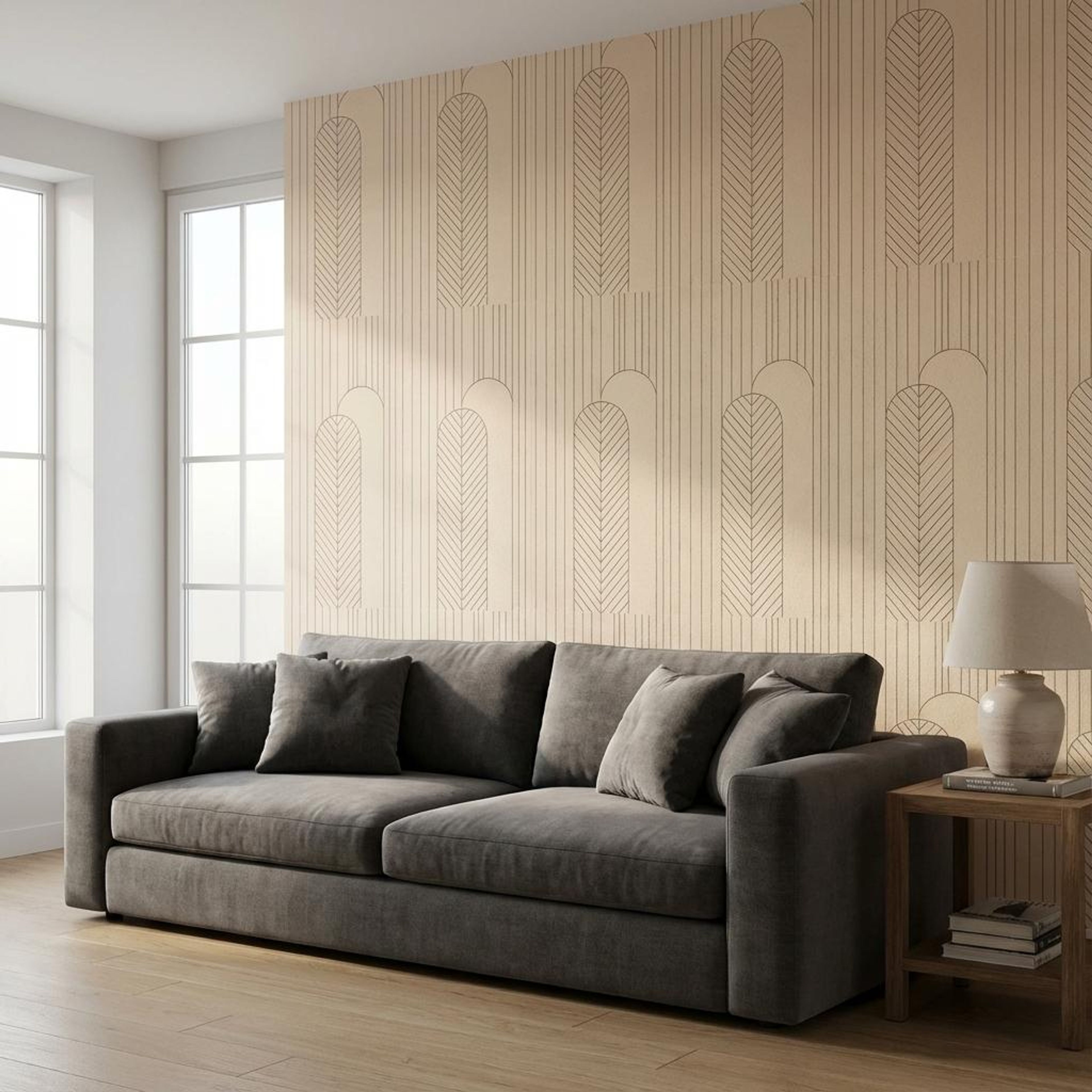 Prime Creek Light Beige Engineered Wood Panels | 8 x 4 Ft, 6 mm