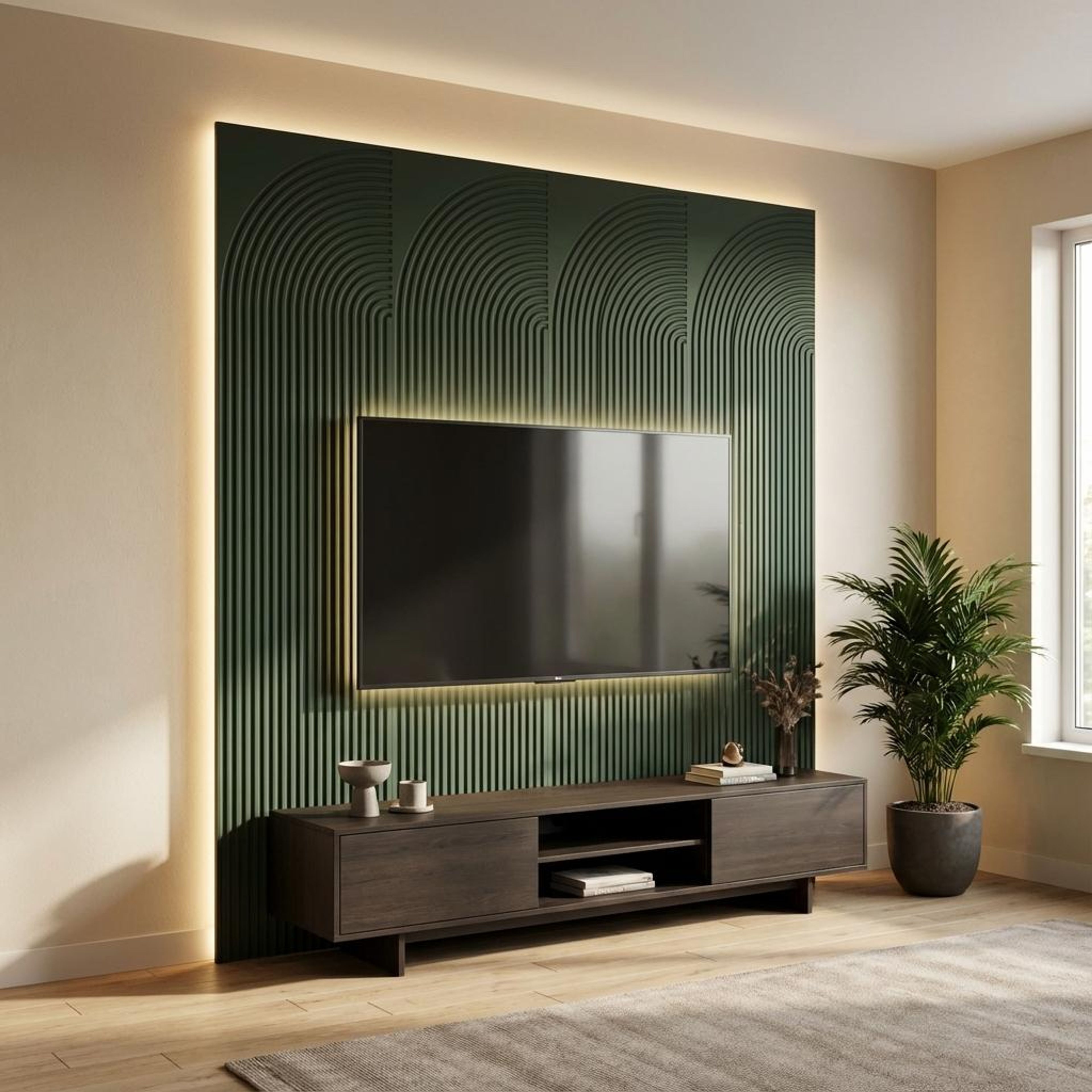 Aero Root Army Green Engineered Wood Panels | 8 x 4 Ft, 6 mm