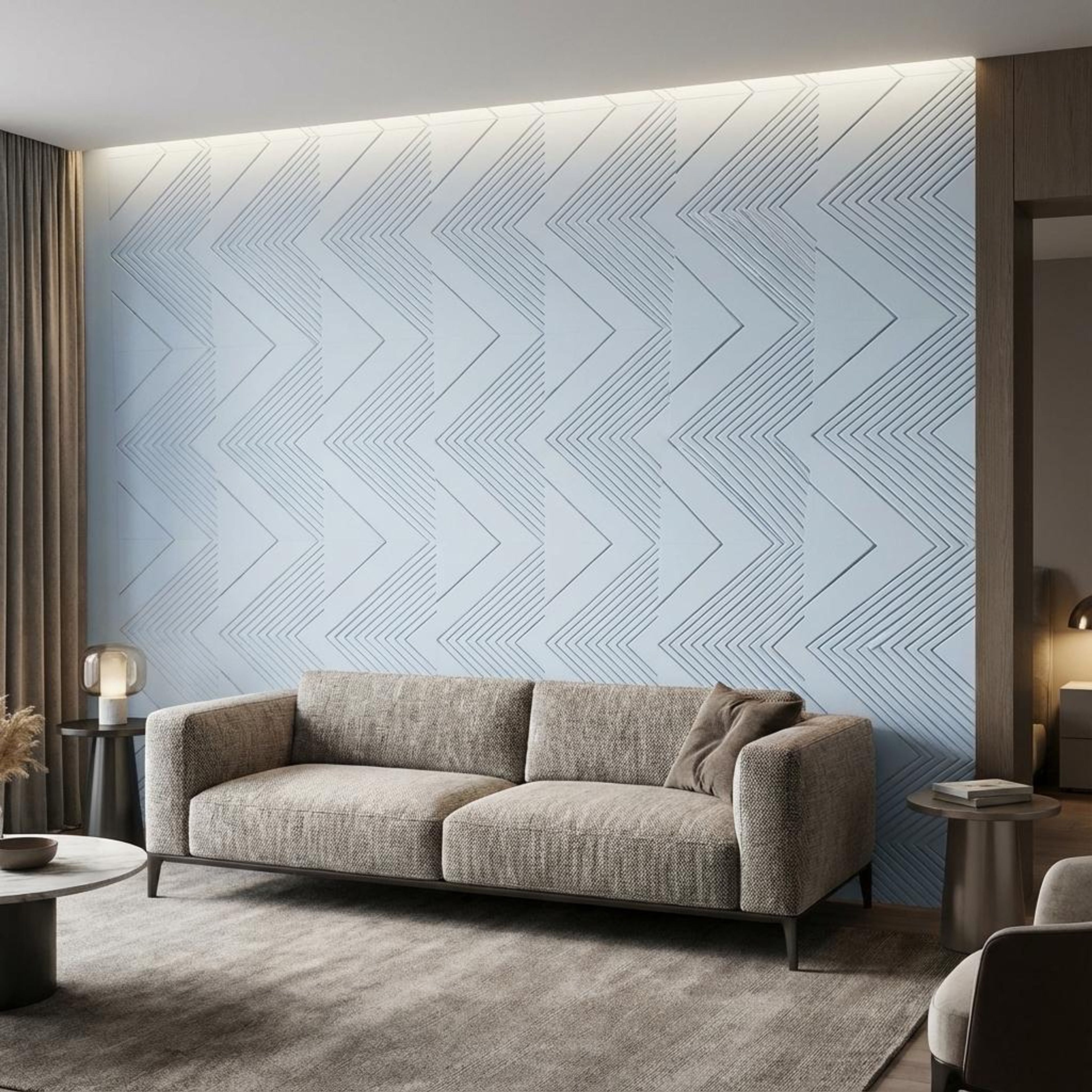 Flint Stone Pale Blue Engineered Wood Panels | 8 x 4 Ft, 6 mm