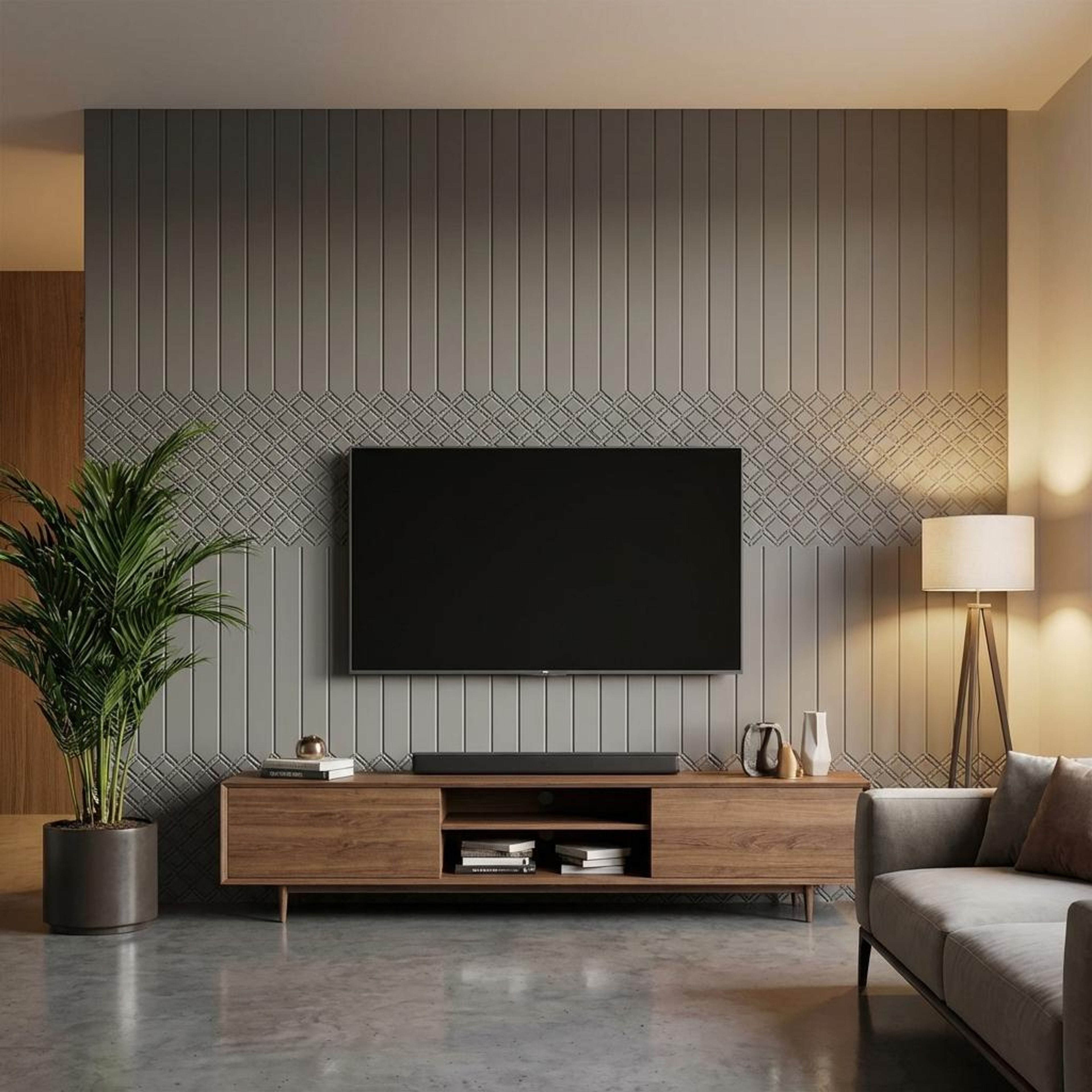 Aria Form Dove Grey Engineered Wood Panels | 8 x 4 Ft, 6 mm