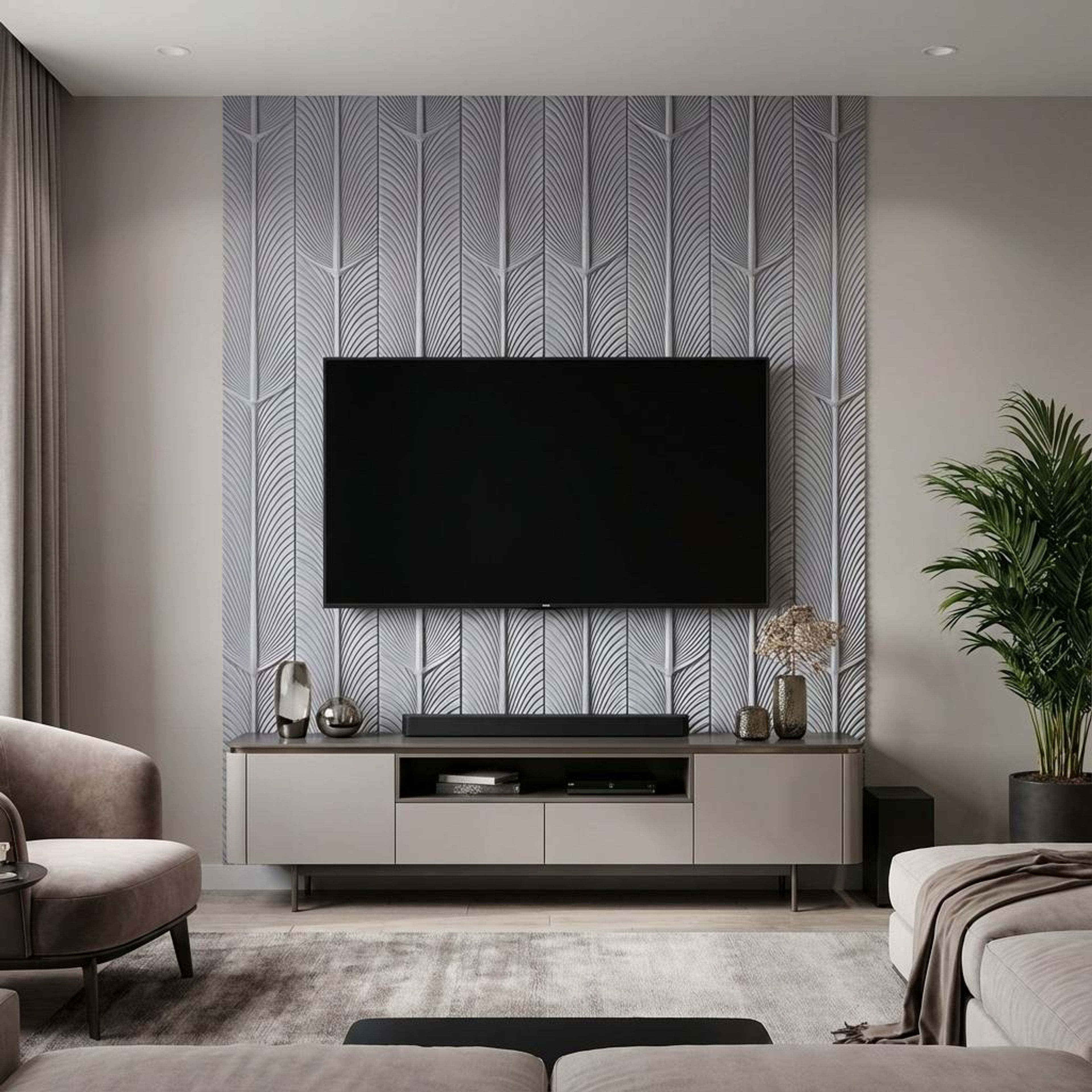 Aria Stone White PU Panels | 4 x 2 Ft, 100 mm