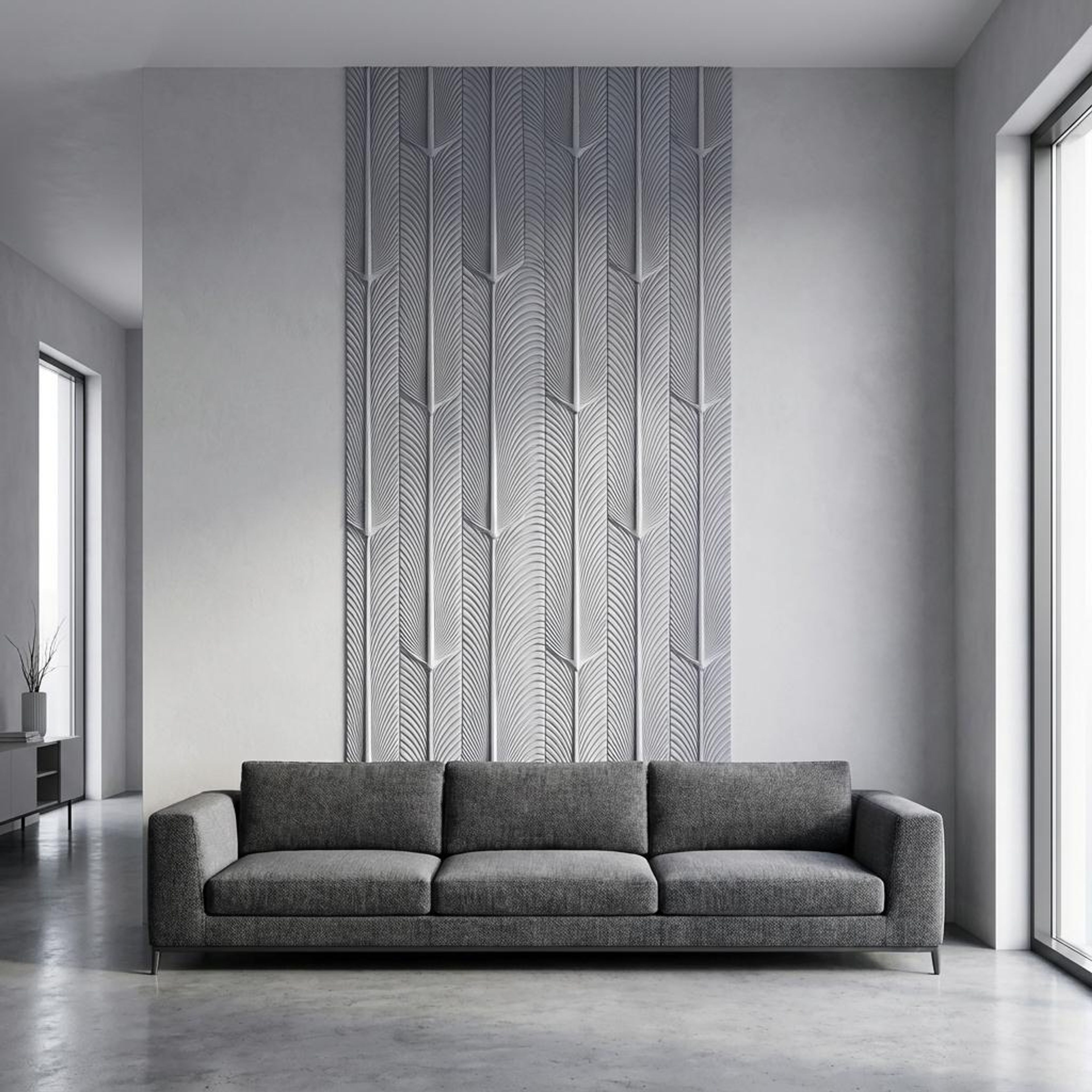 Aria Stone White PU Panels | 4 x 2 Ft, 100 mm