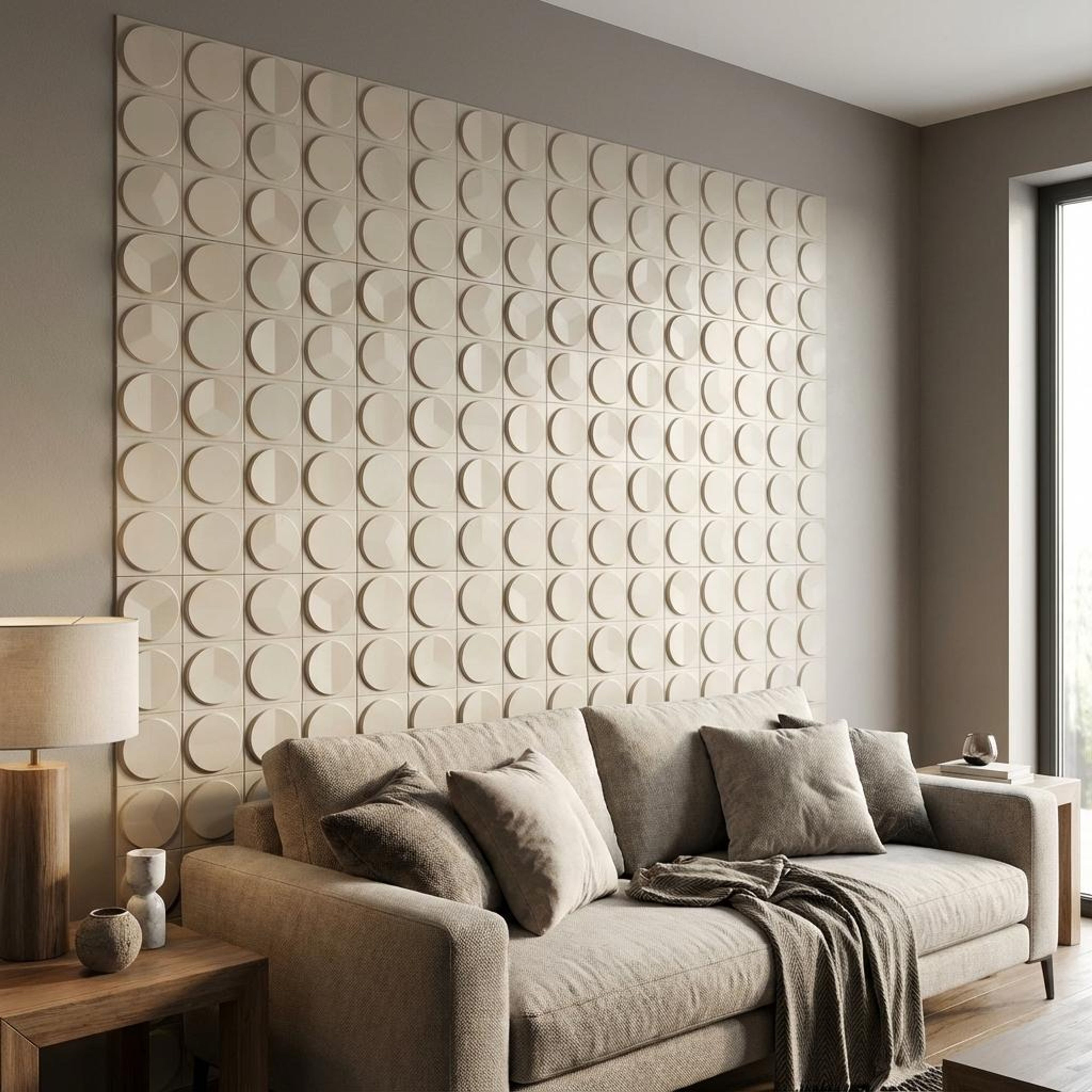 Aria Frost White PU Panels | 4 x 2 Ft, 100 mm