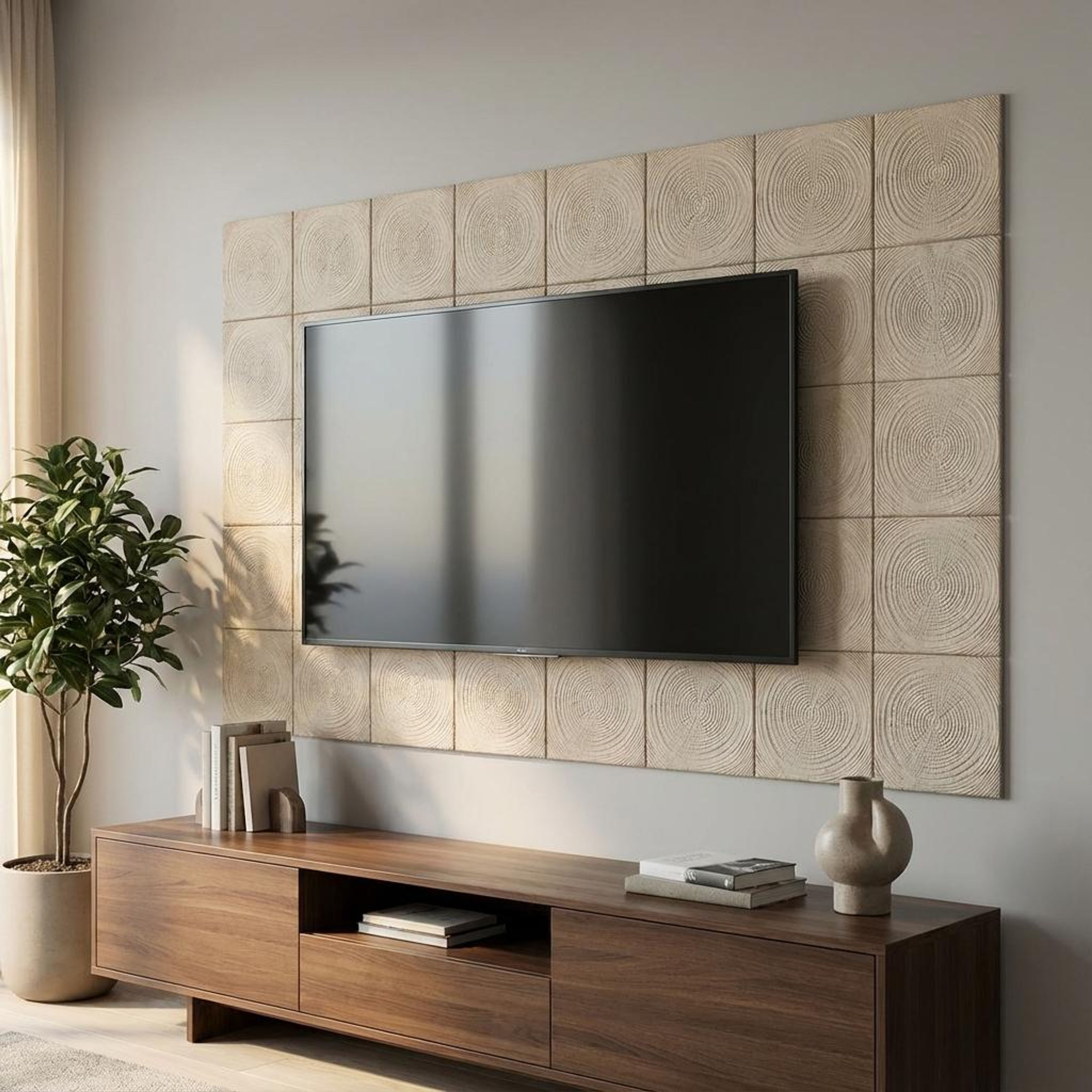 Lune Drift White PU Panels | 4 x 2 Ft, 100 mm