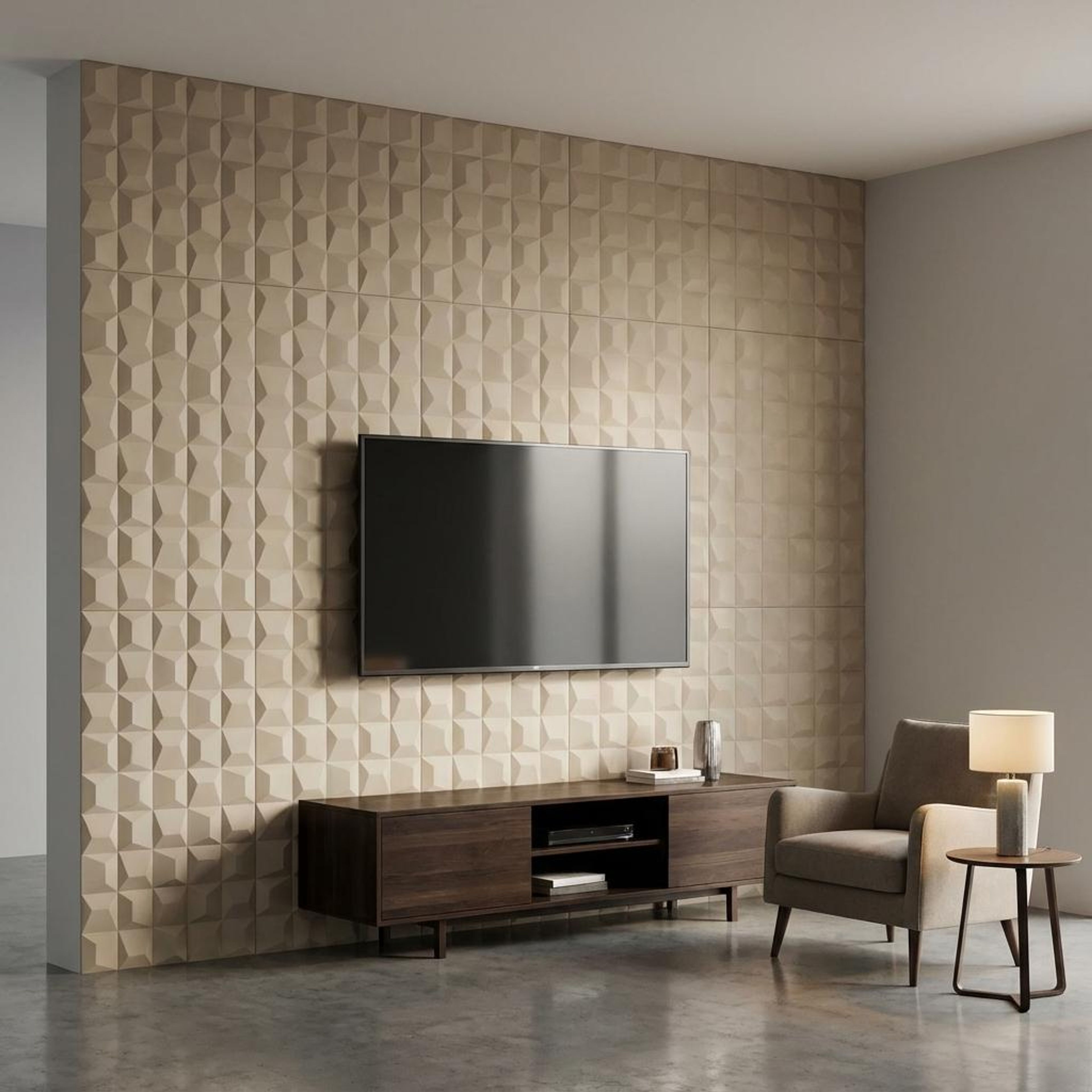 Sora Frost White PU Panels | 4 x 2 Ft, 100 mm