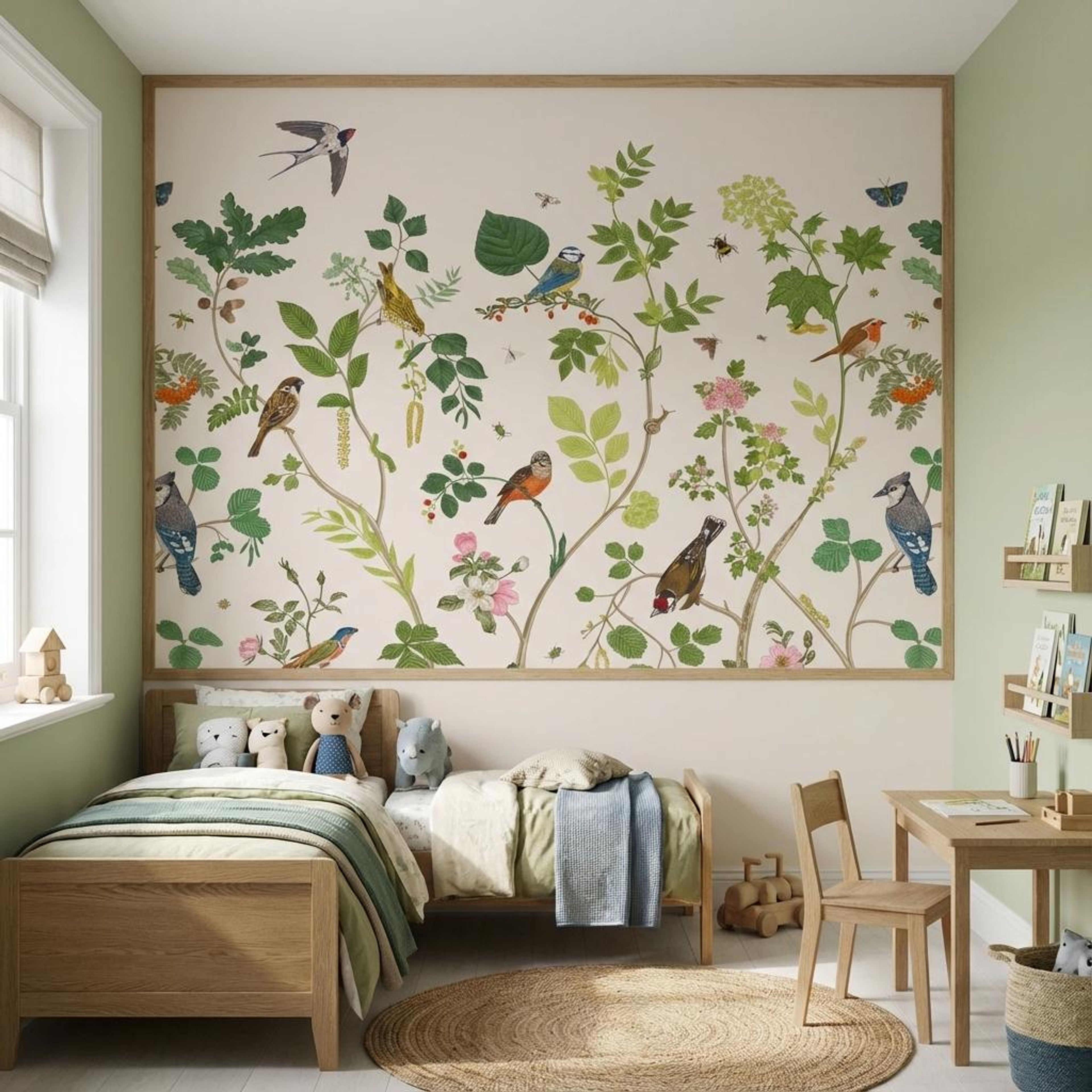 Tree-top Tunes, Whiskers & Blossoms, Wallpaper, 54 sft