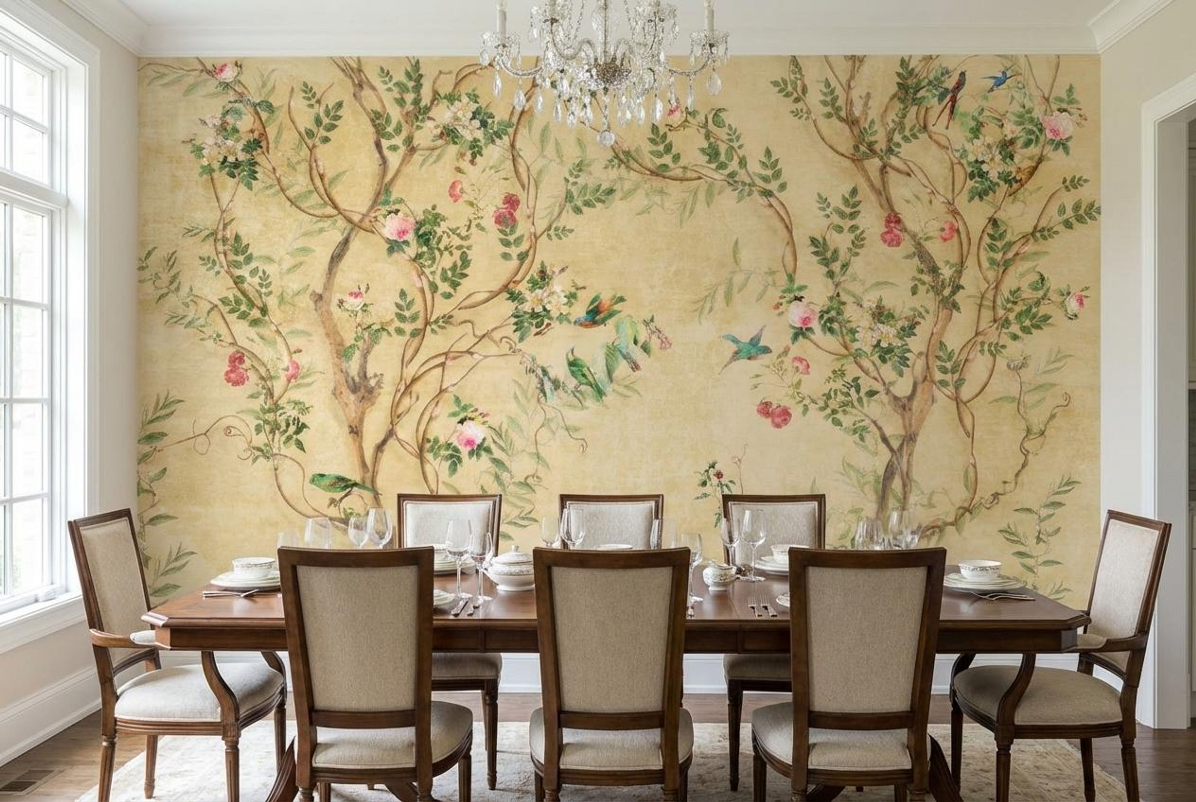 Color Symphony, Whiskers & Blossoms, Wallpaper, 54 sft