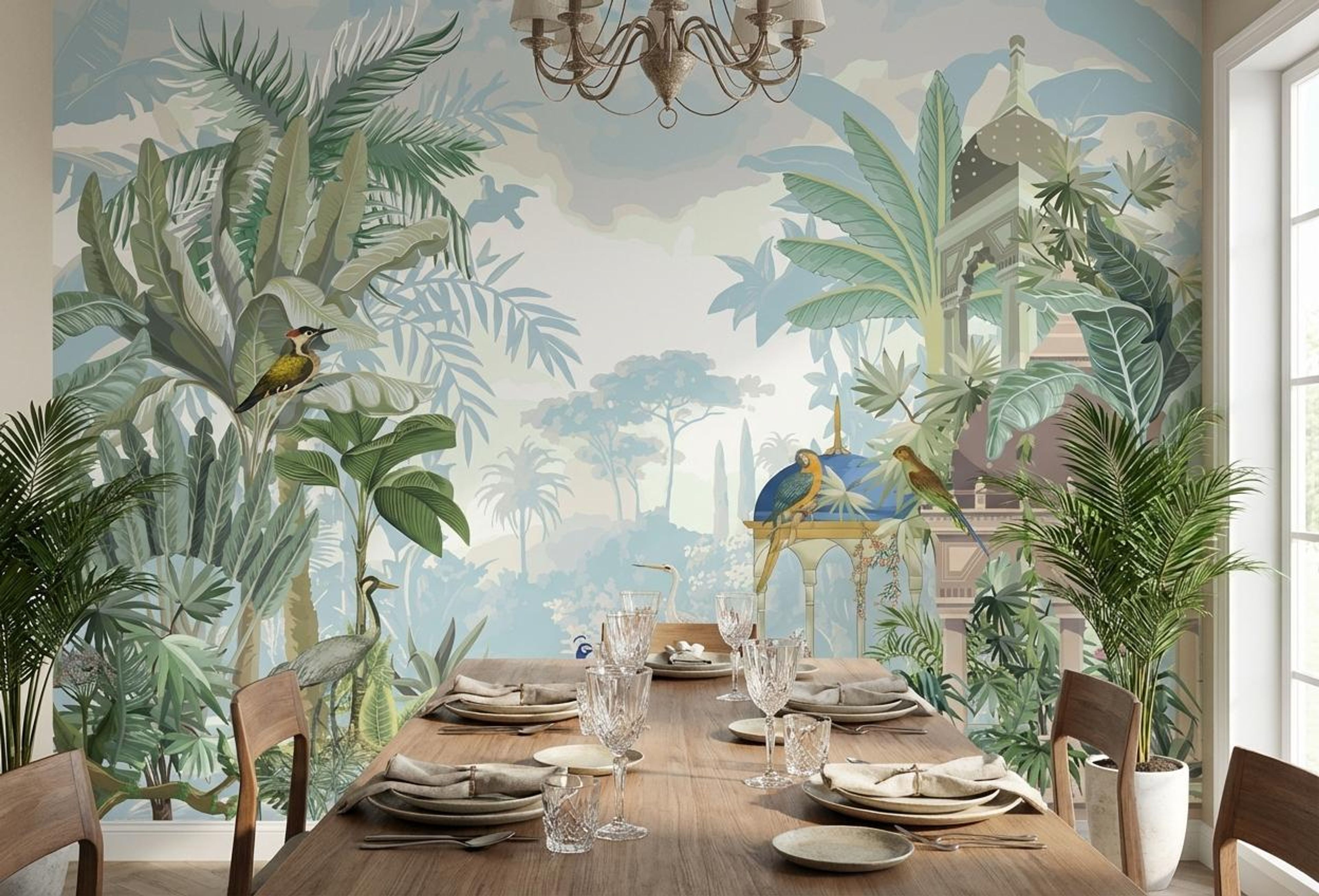 Tail of Colors, Tropical Realm, Wallpaper, 54 sft