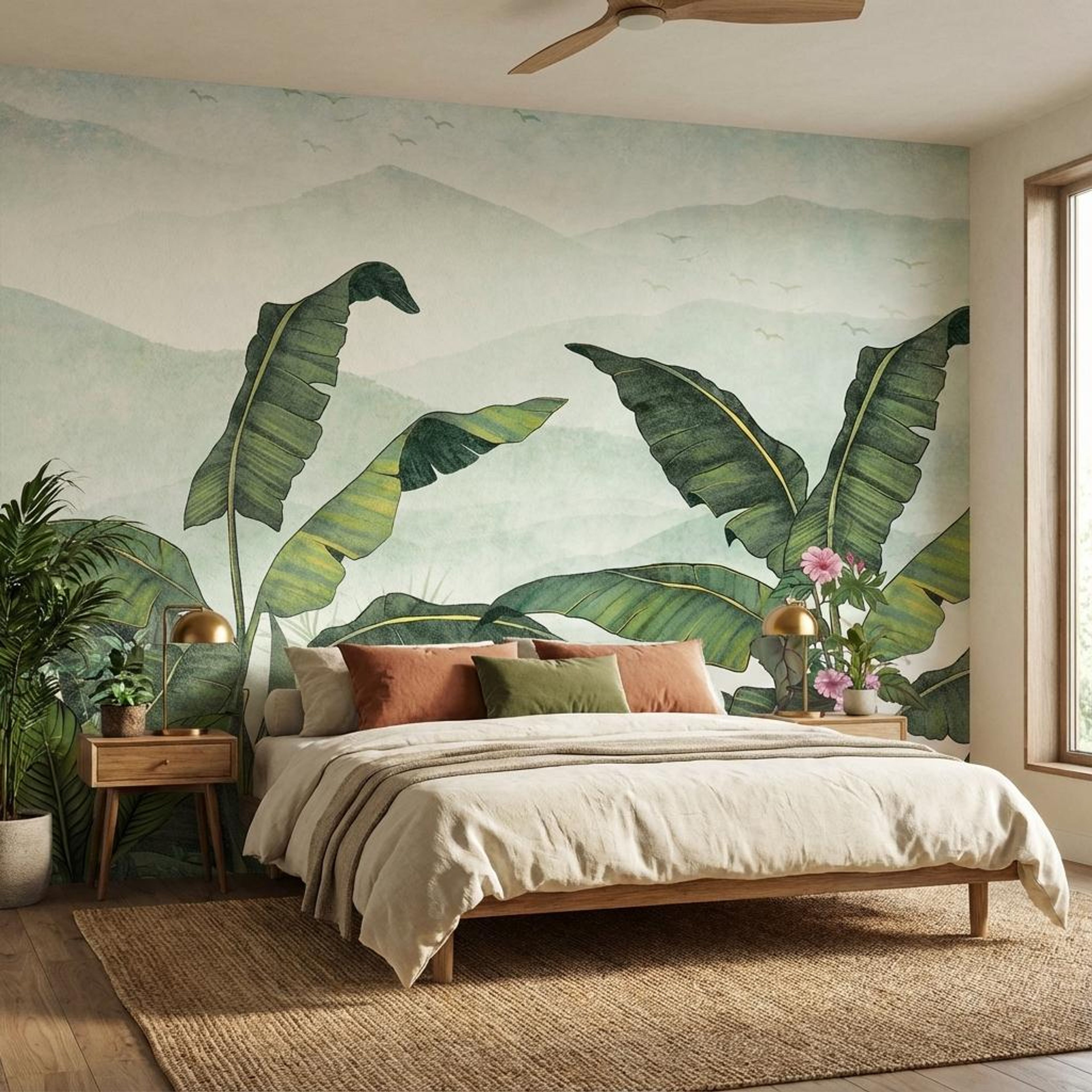 Tropical Retreat- Dusk, Tropical Realm, Wallpaper, 58 sft