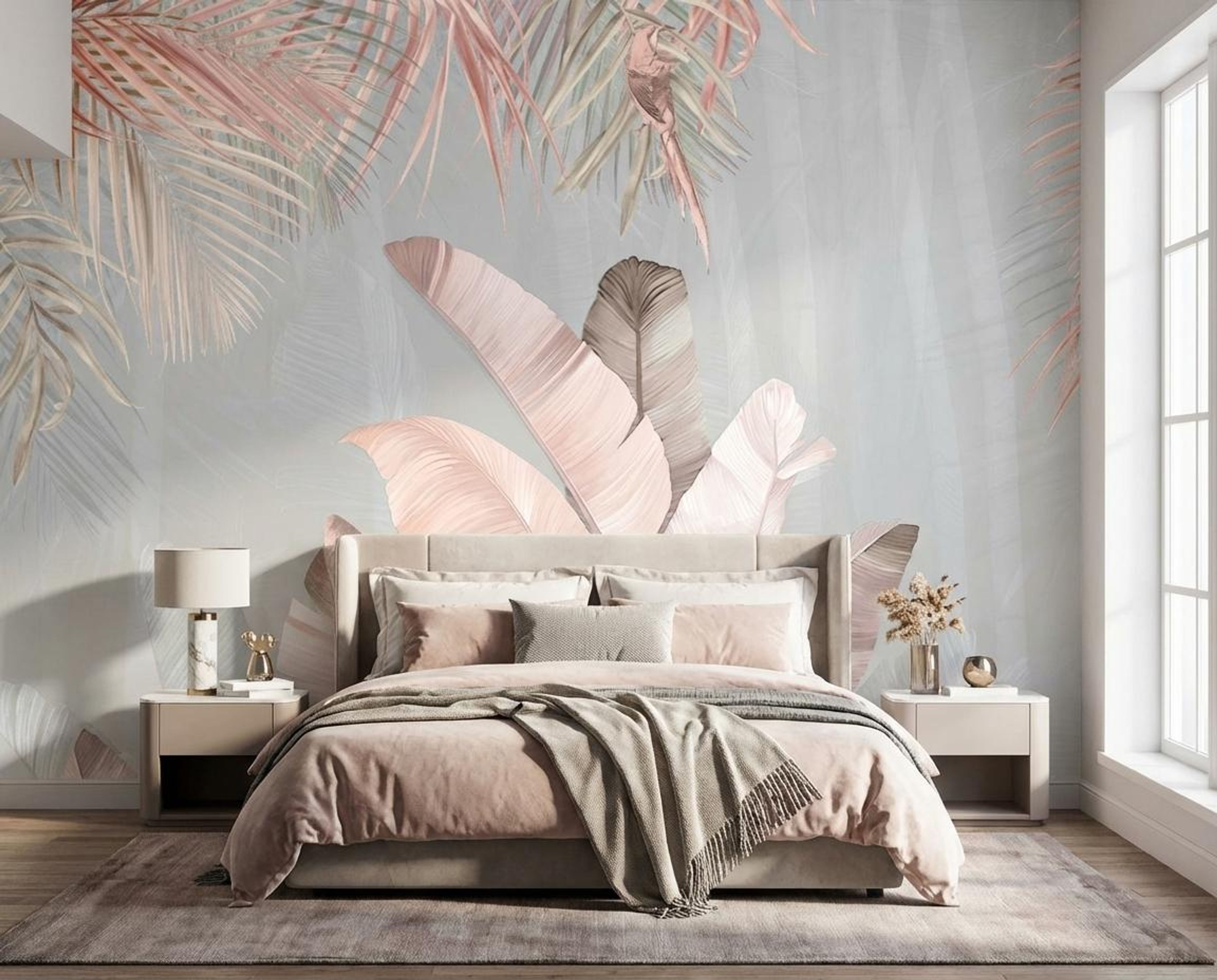 Feathered Dreams, Tropical Realm, Wallpaper, 54 sft