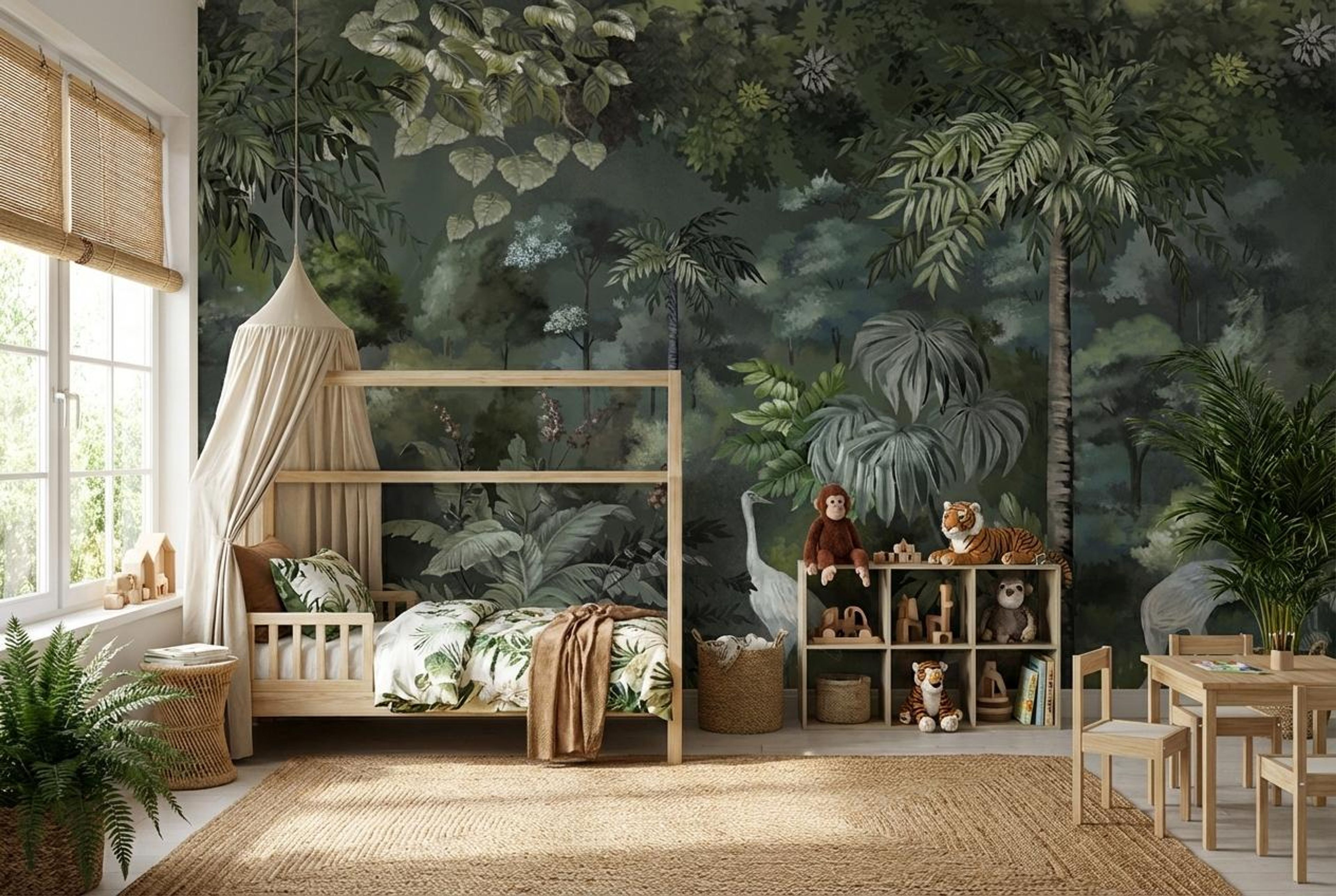 Tropical Swan Serenity, Tropical Realm, Wallpaper, 54 sft