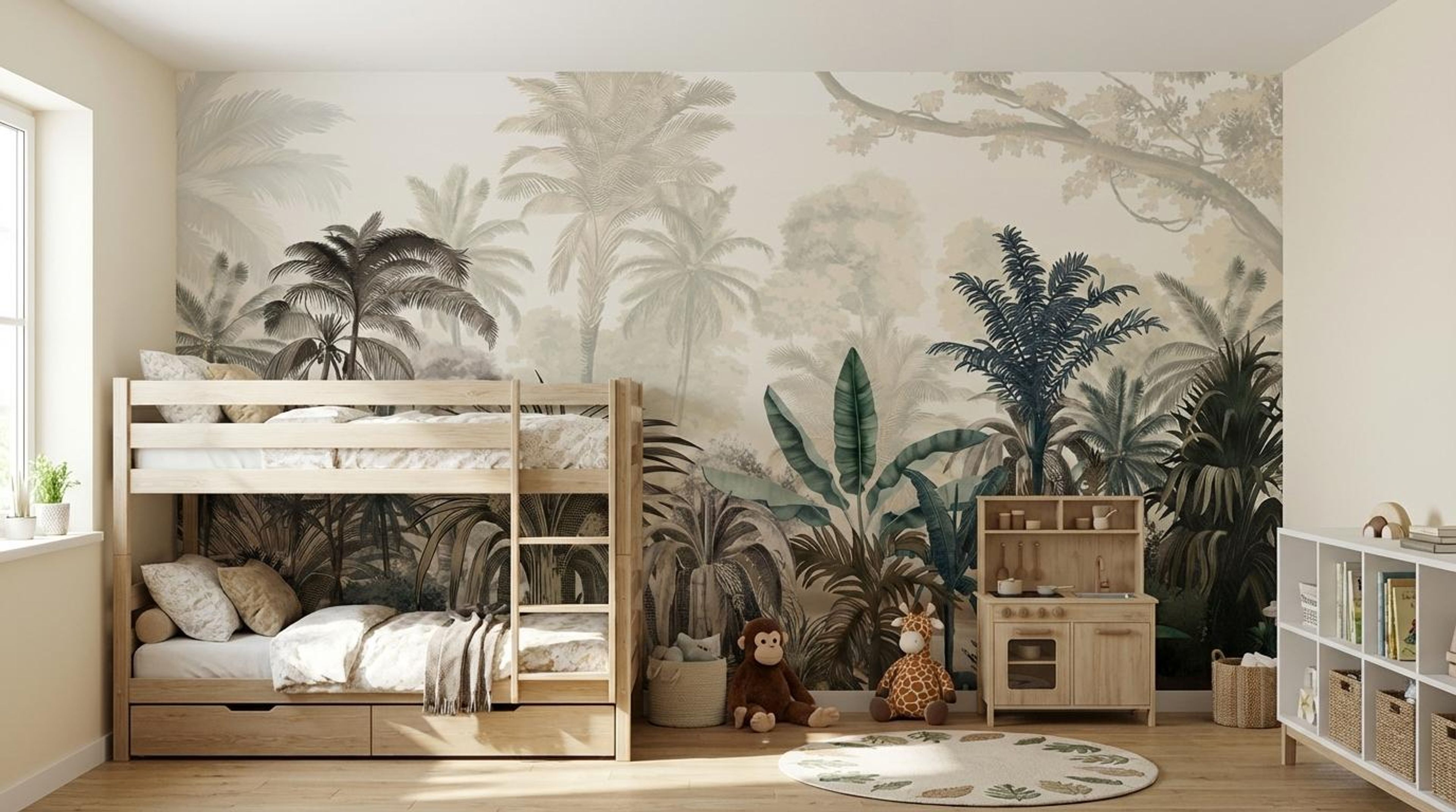 Palm Mirage, Tropical Realm, Wallpaper, 54 sft