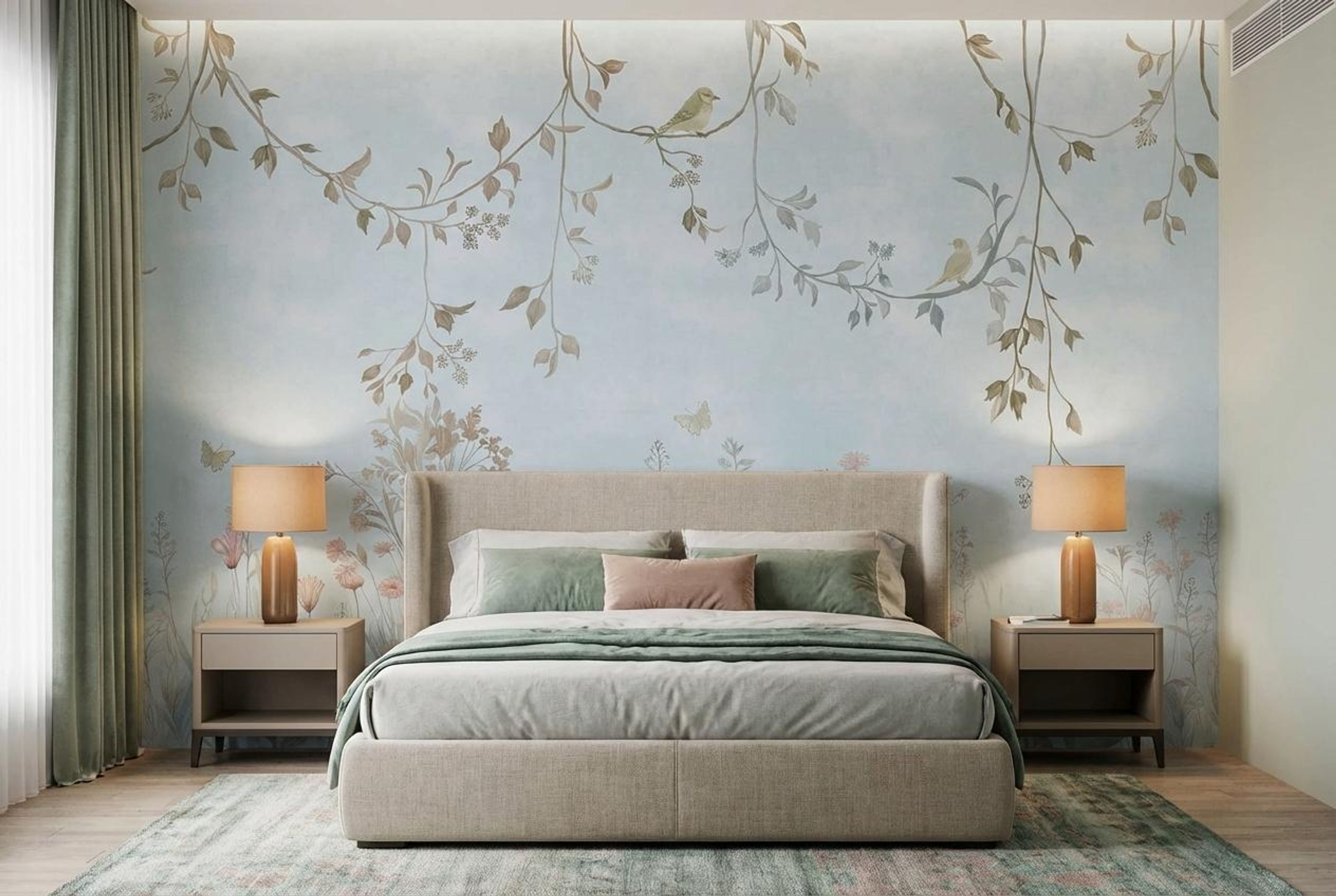 Serene Horizon, Tropical Realm, Wallpaper, 54 sft