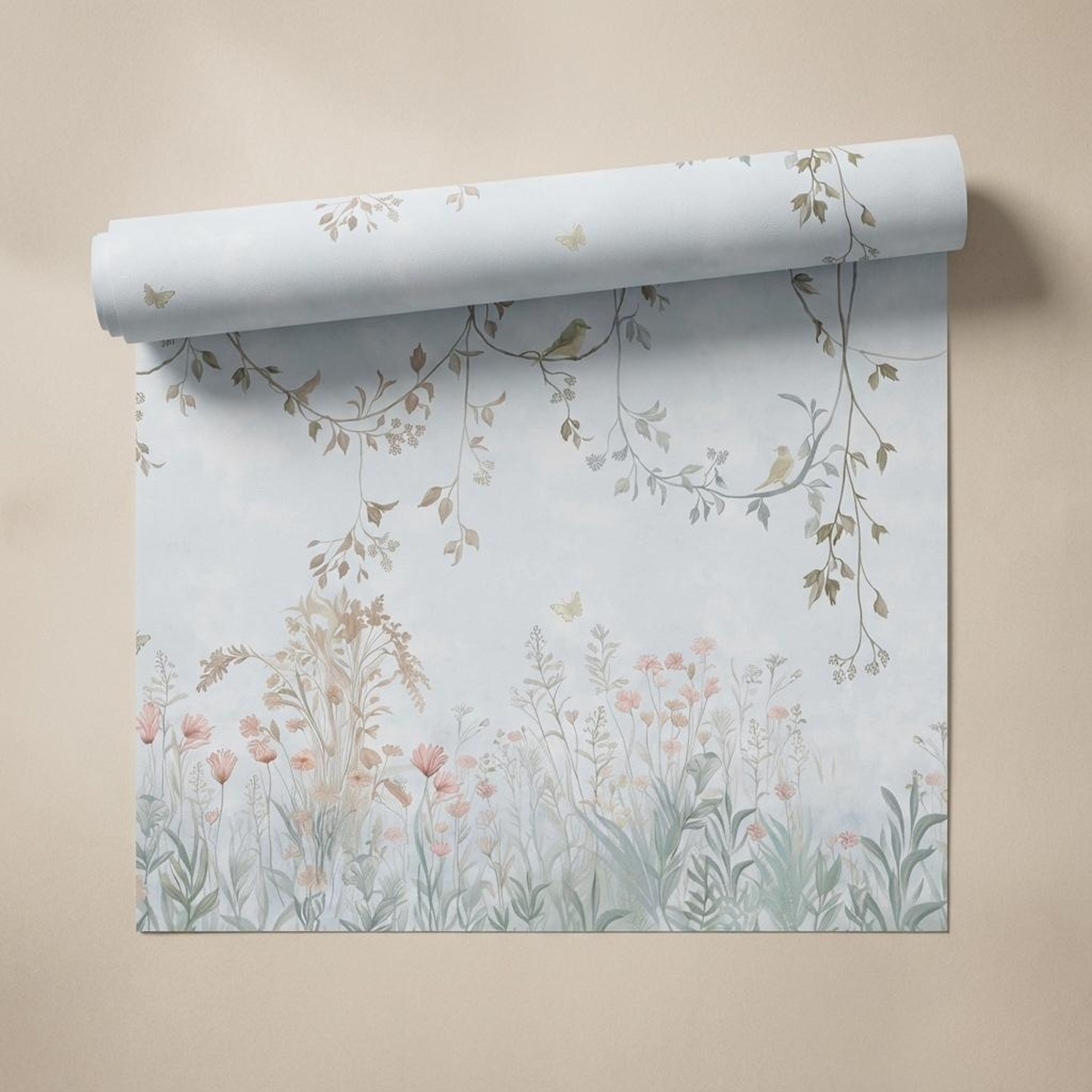 Serene Horizon, Tropical Realm, Wallpaper, 54 sft