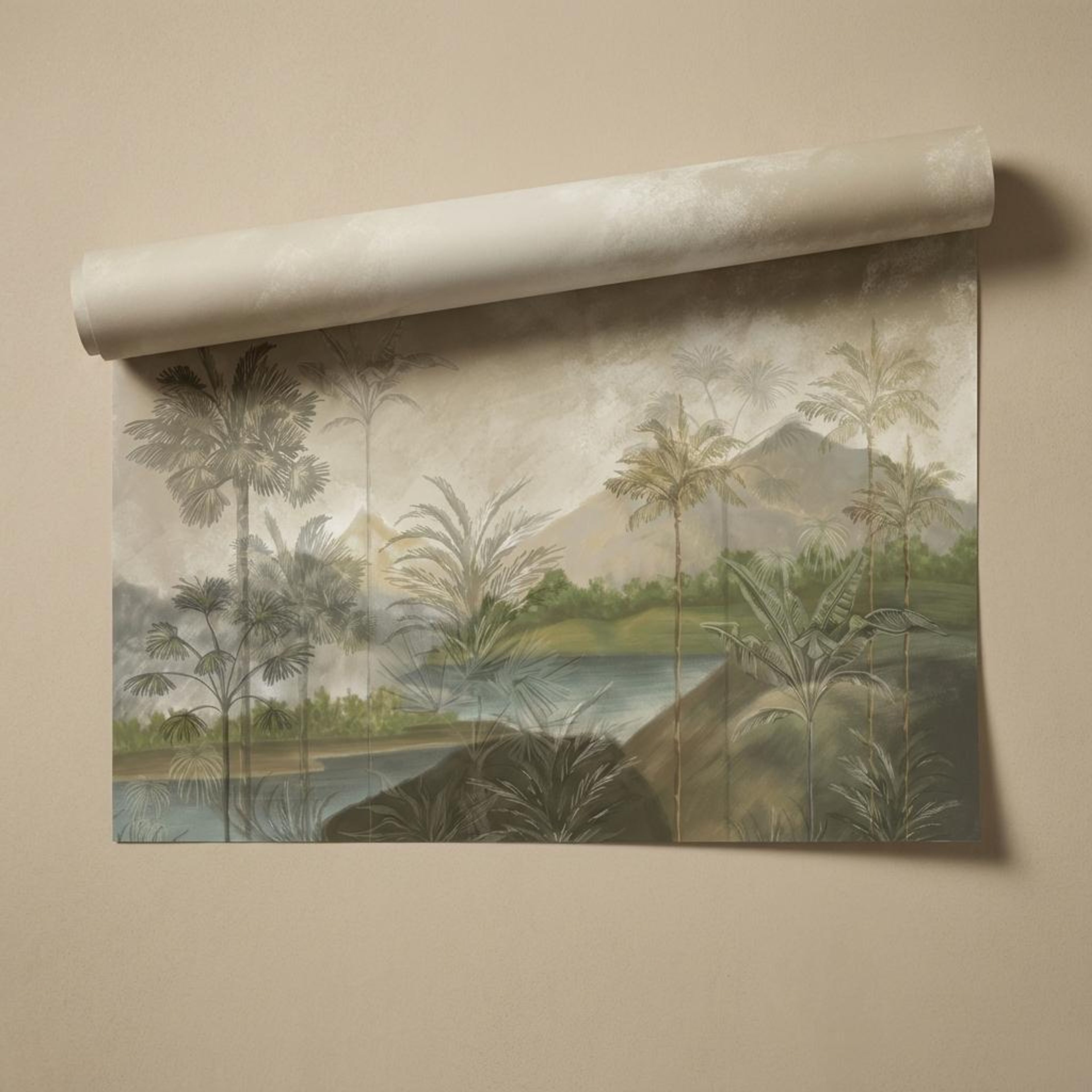 Sandy Shores, Scenic escape, Wallpaper, 54 sft