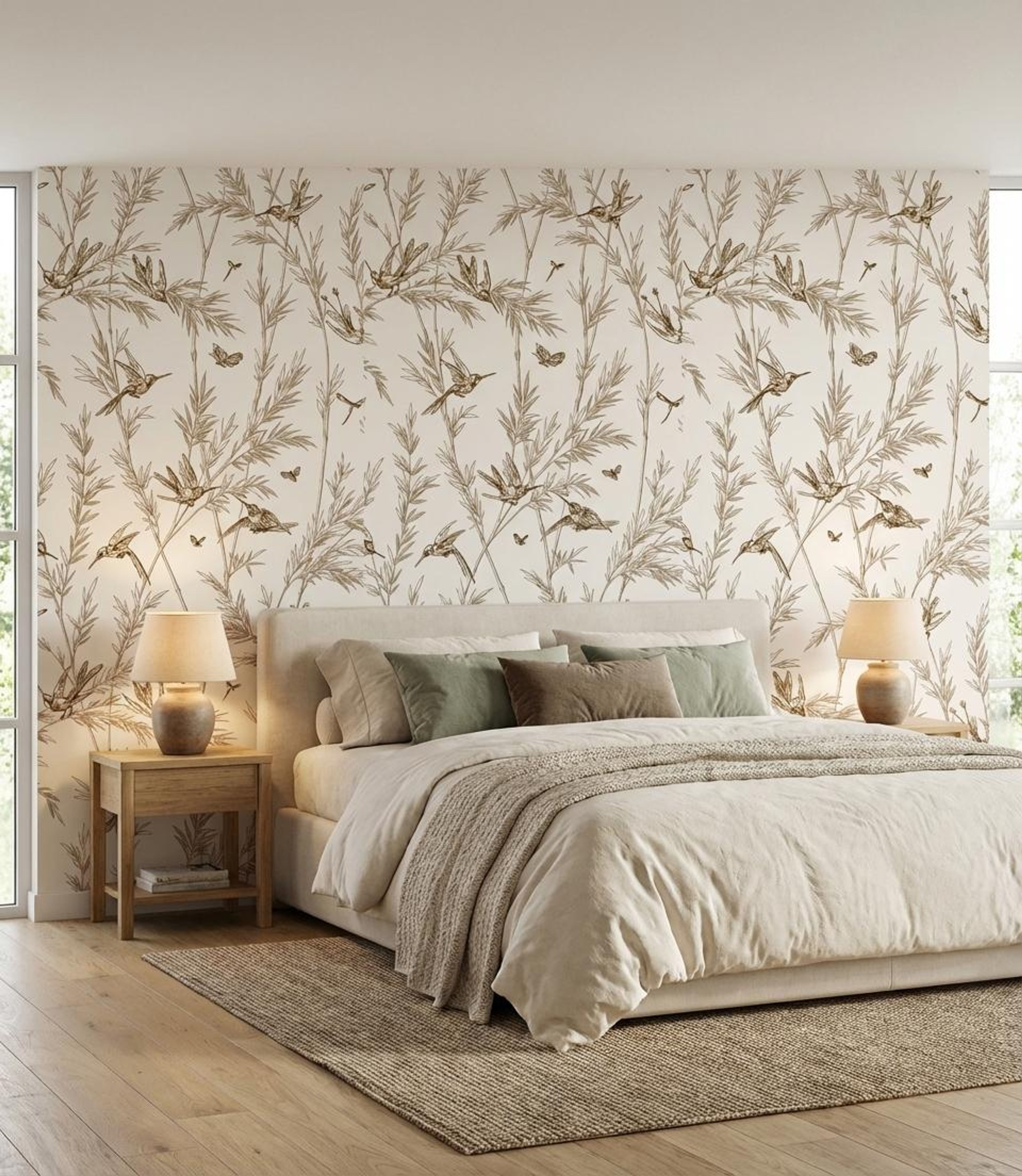 Tweet Retreat, Scenic escape, Wallpaper, 58 sft