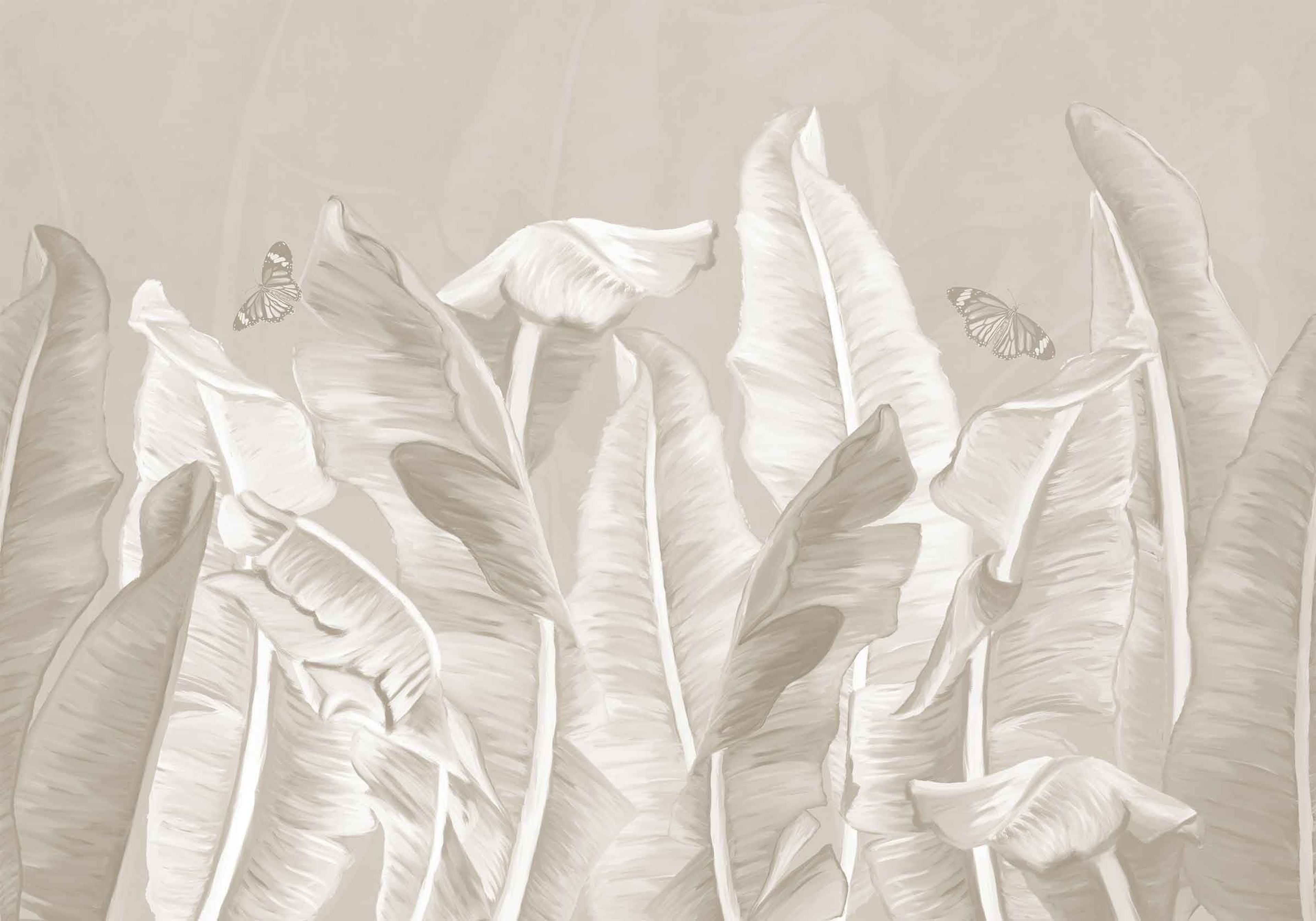 Feathered Palmette, Scenic escape, Wallpaper, 54 sft