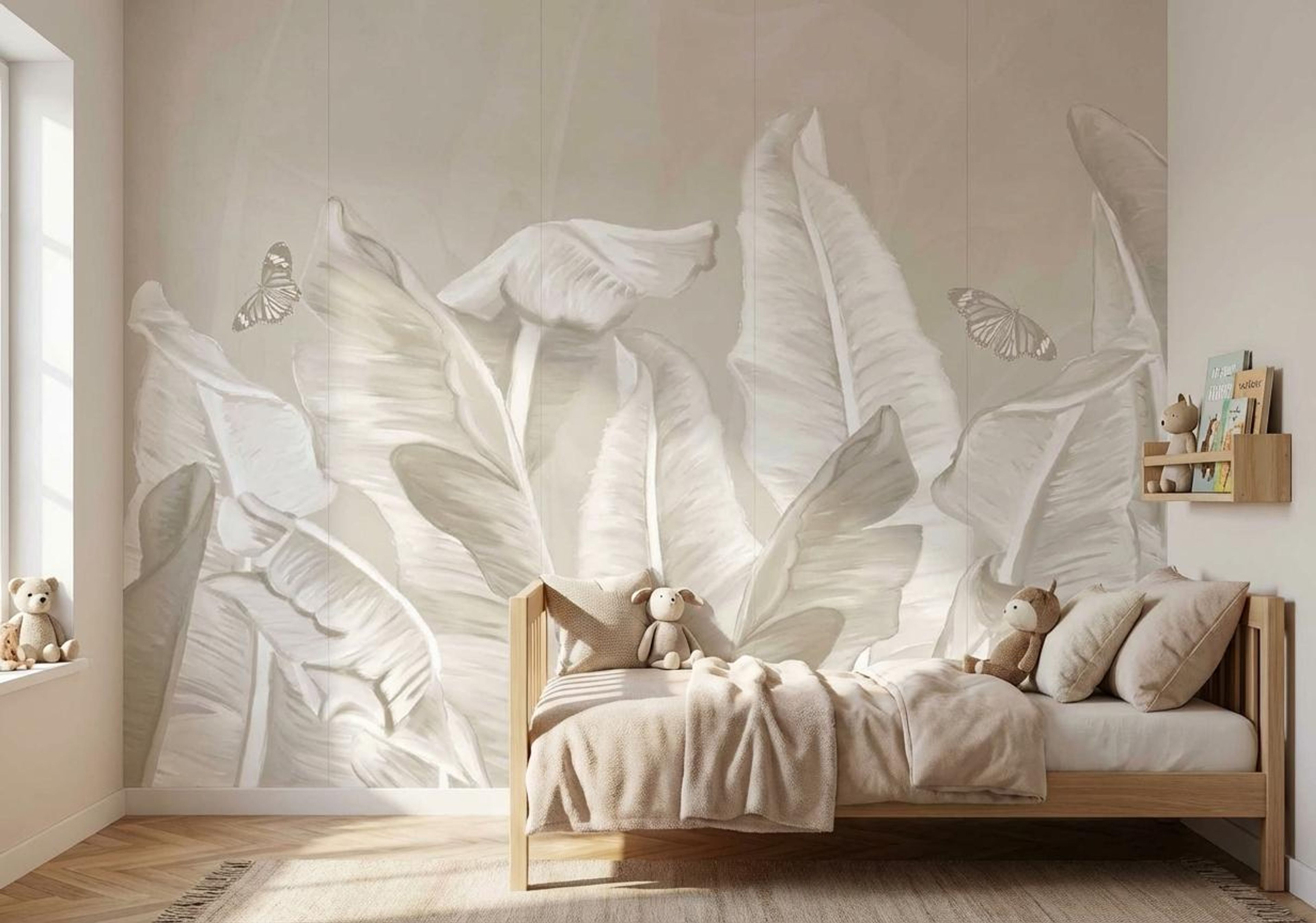 Feathered Palmette, Scenic escape, Wallpaper, 54 sft