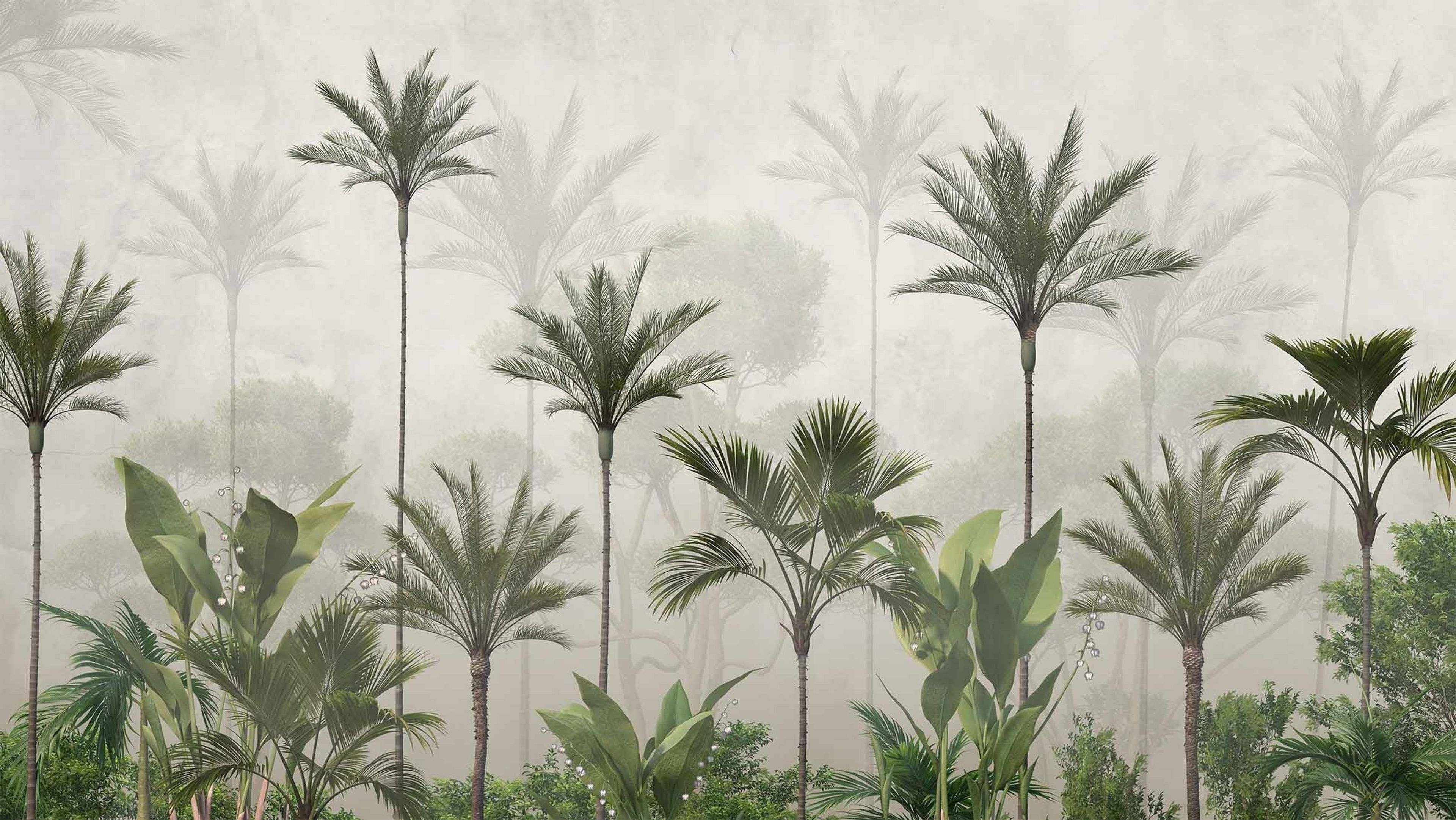 Jungle Oasis, Scenic escape, Wallpaper, 54 sft