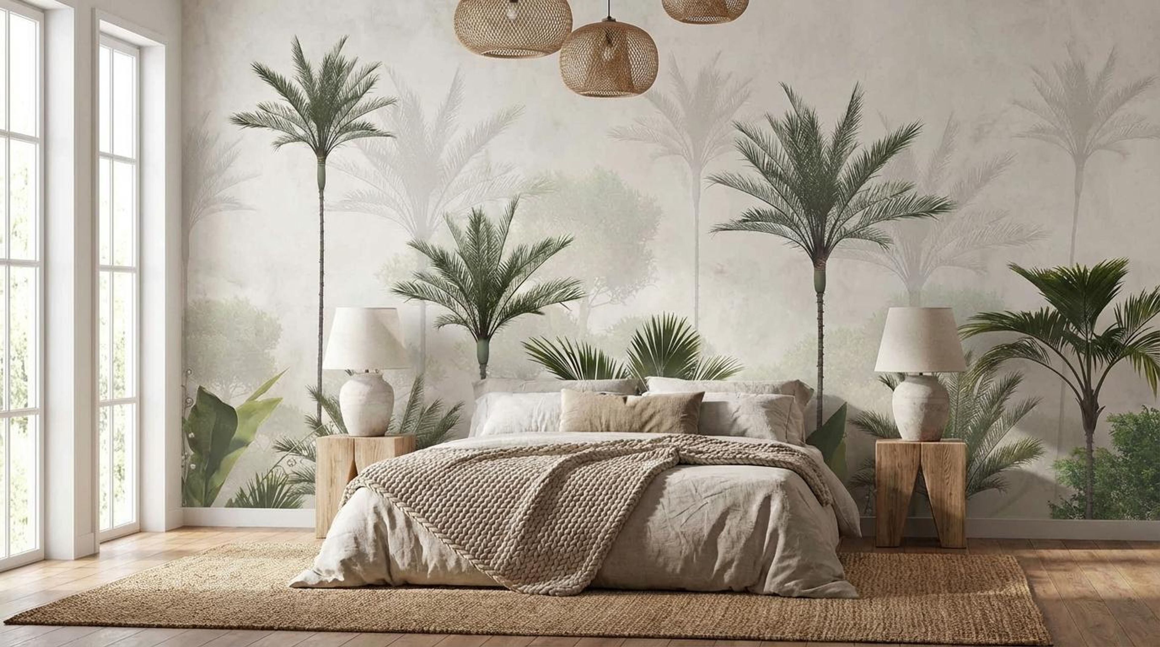 Jungle Oasis, Scenic escape, Wallpaper, 54 sft