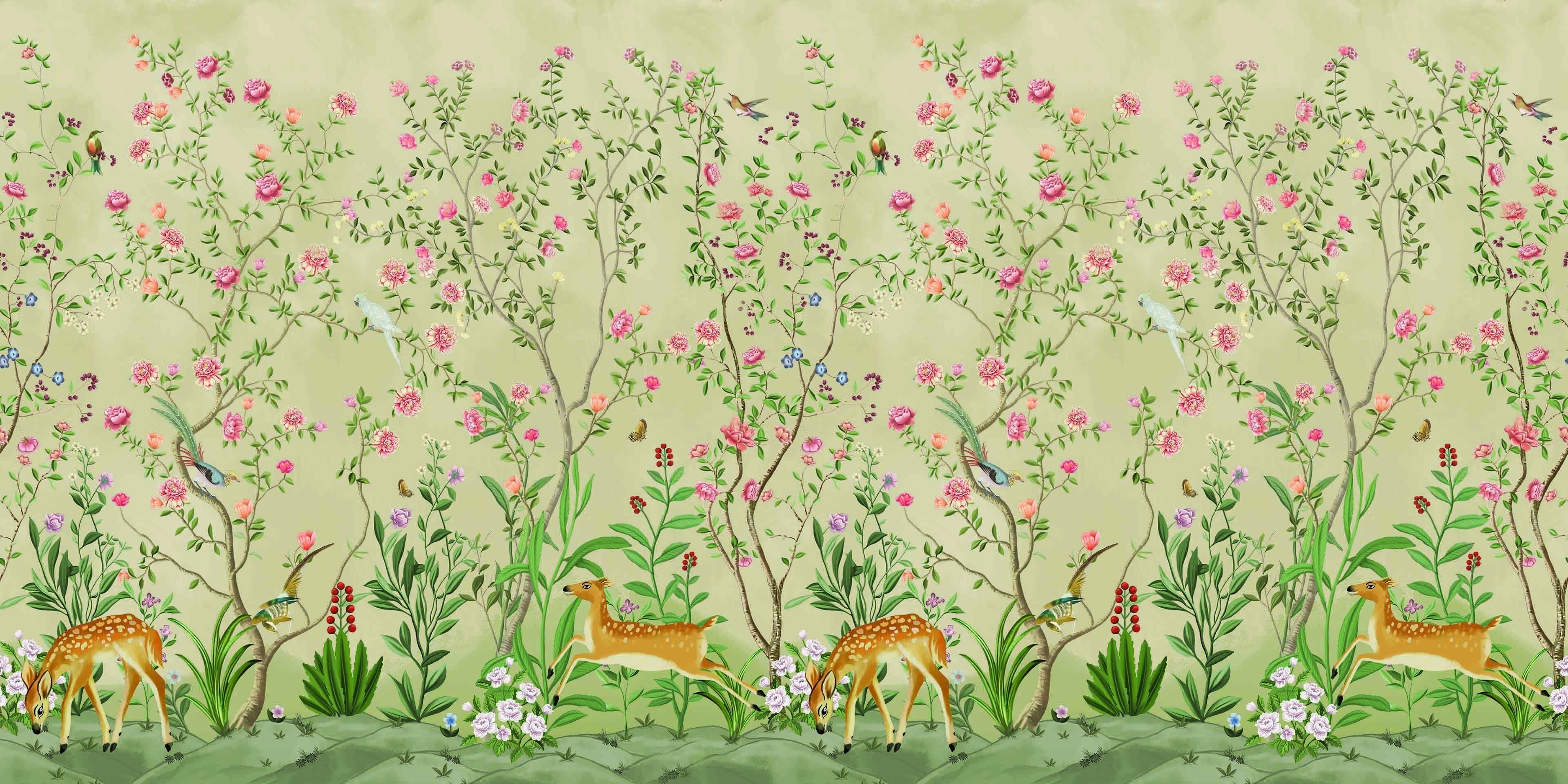 Forest of Colorful Dreams, Scenic escape, Wallpaper, 54 sft