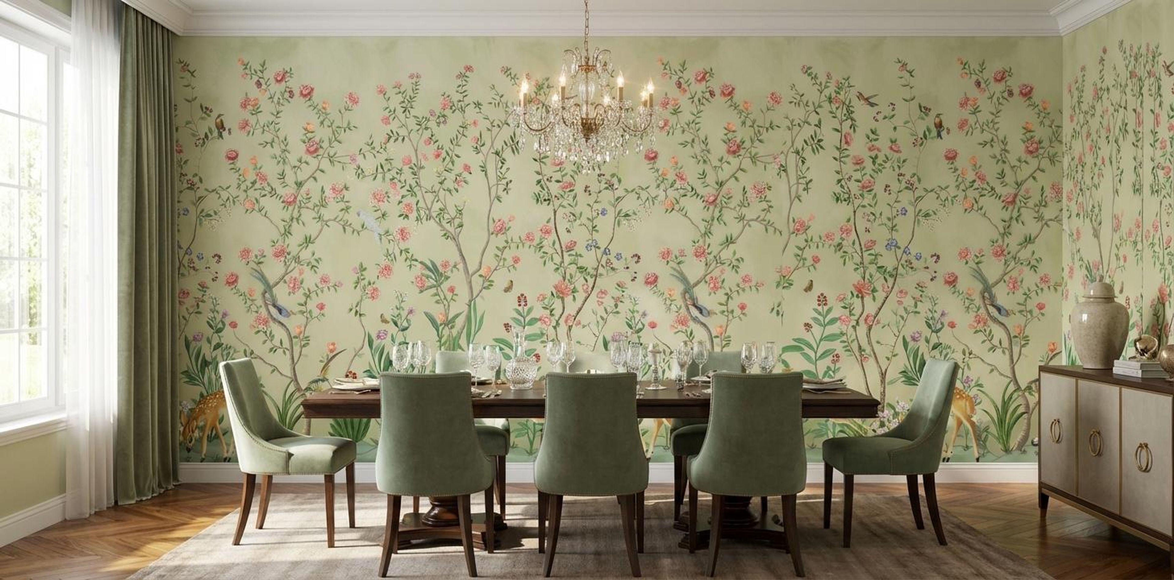 Forest of Colorful Dreams, Scenic escape, Wallpaper, 54 sft