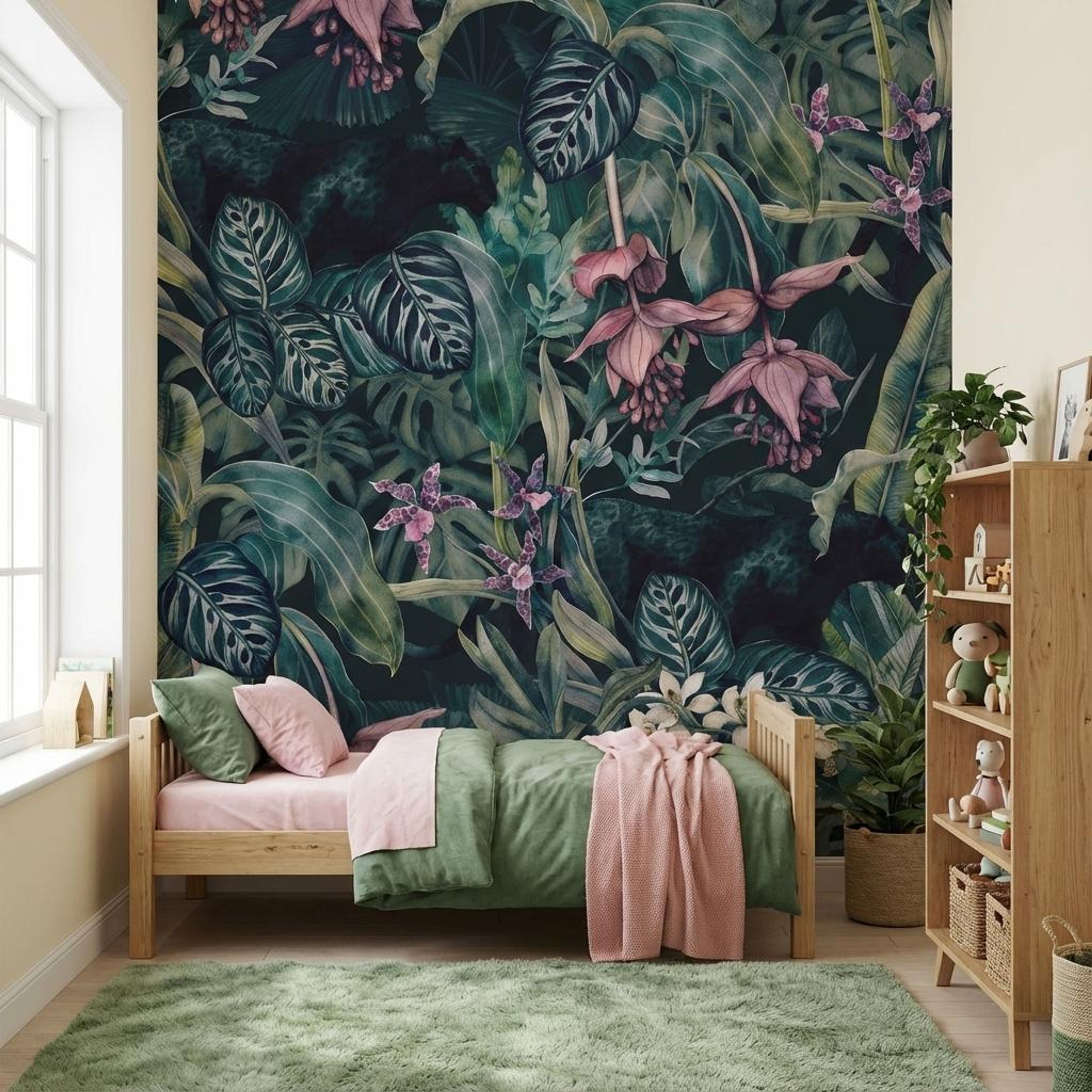 Sprout of Colors Green, Nature’s Haven, Wallpaper, 54 sft