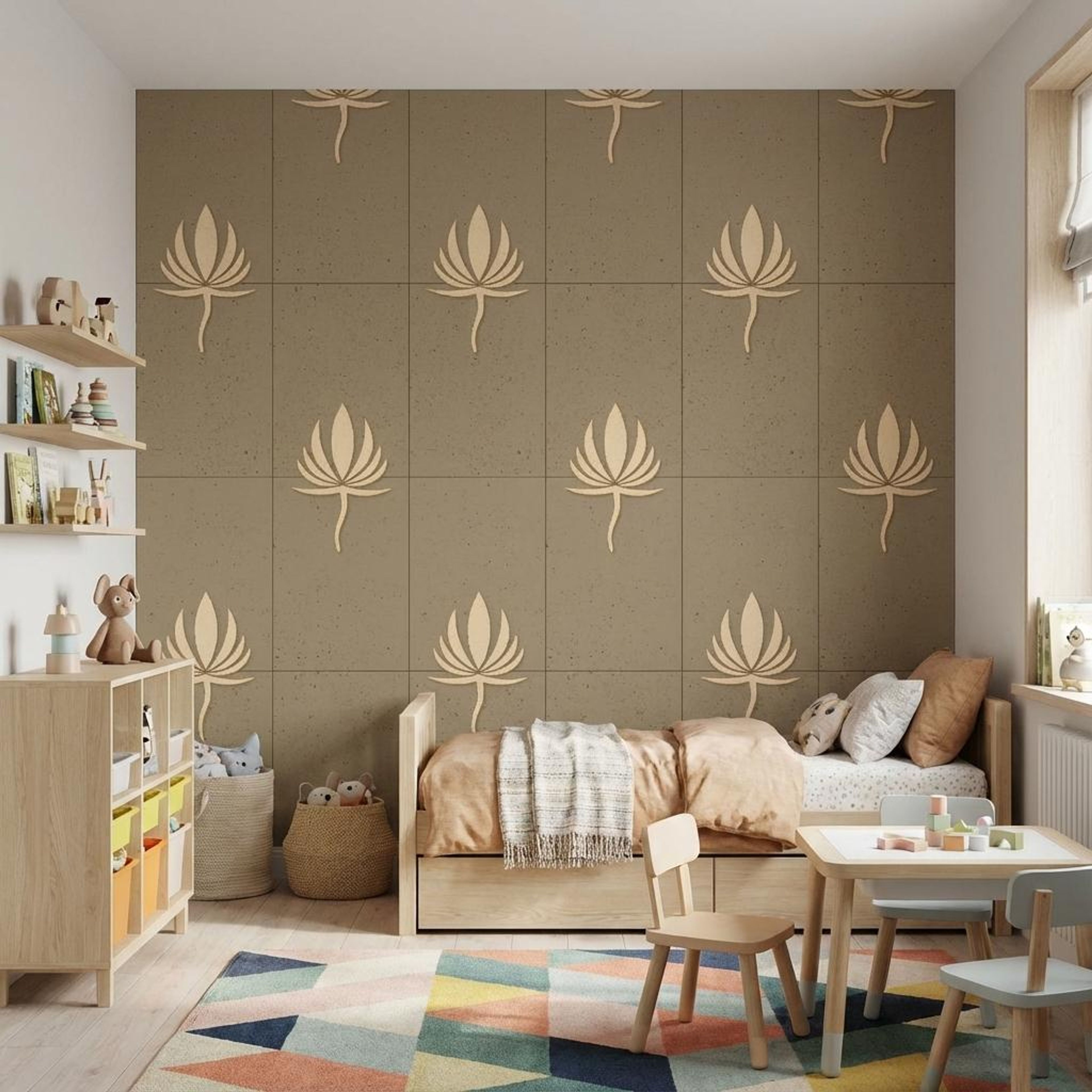 Pastel Mosaic, Heritage Motifs, Wallpaper, 54 sft