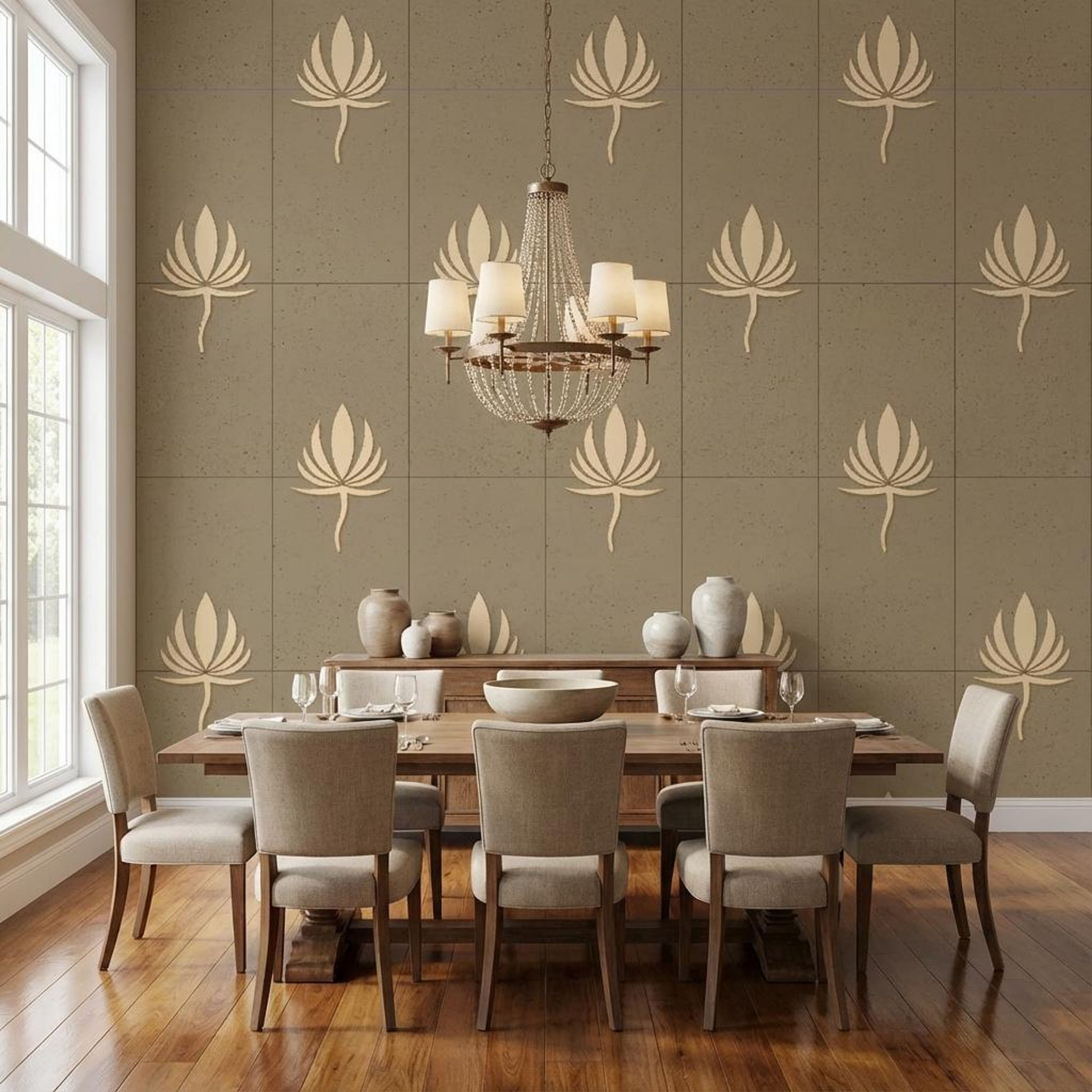 Pastel Mosaic, Heritage Motifs, Wallpaper, 54 sft