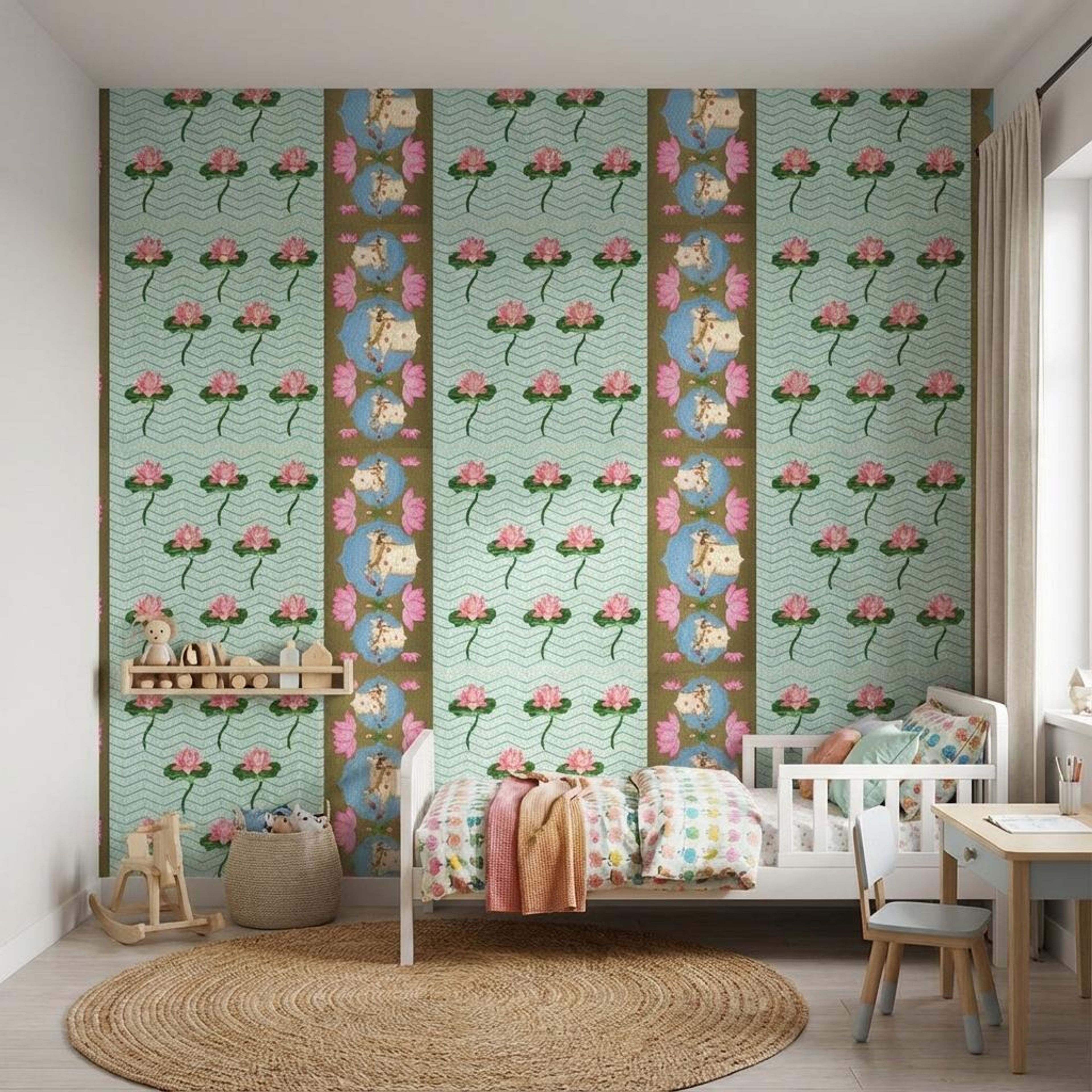 Kamala Bloom, Heritage Motifs, Wallpaper, 54 sft