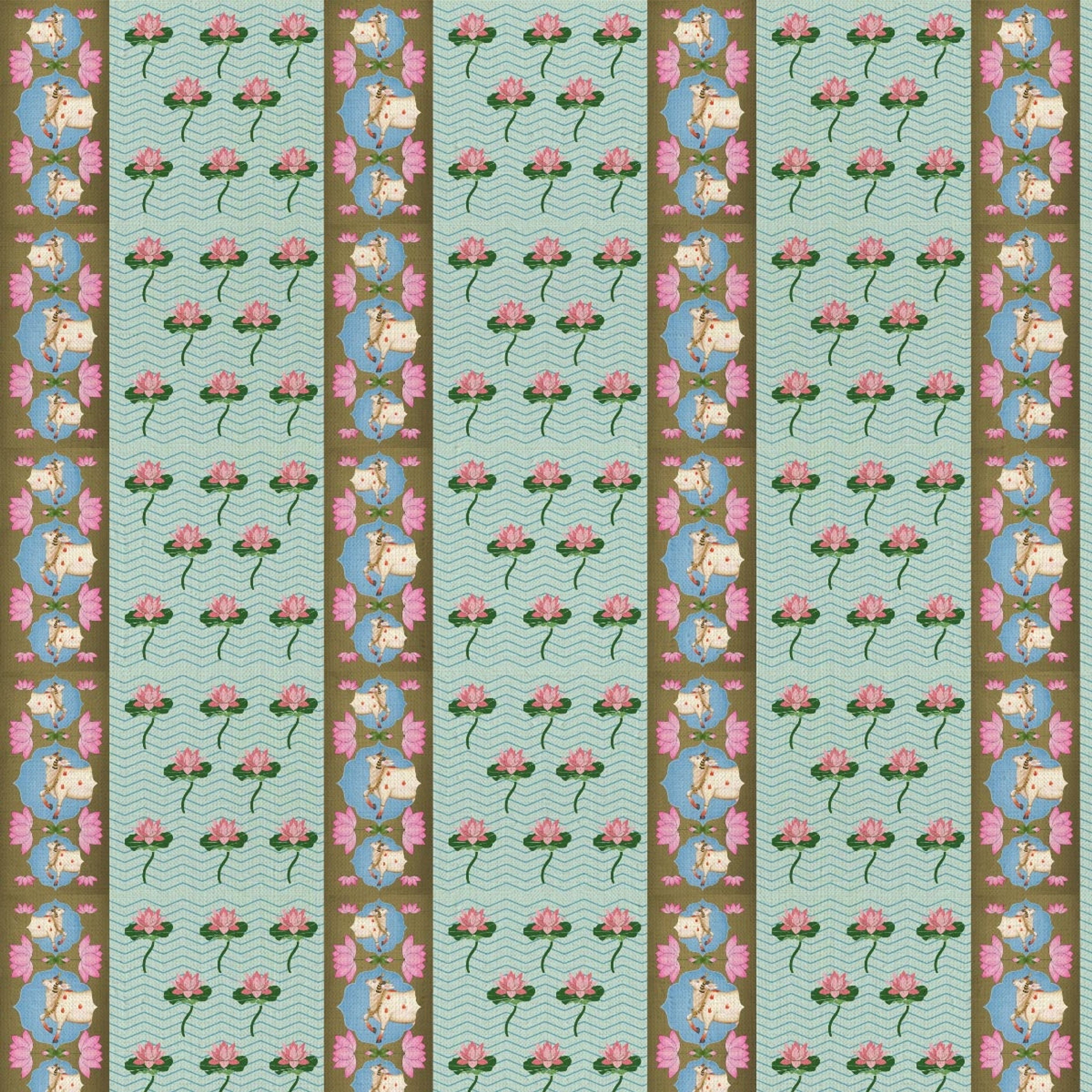 Kamala Bloom, Heritage Motifs, Wallpaper, 54 sft